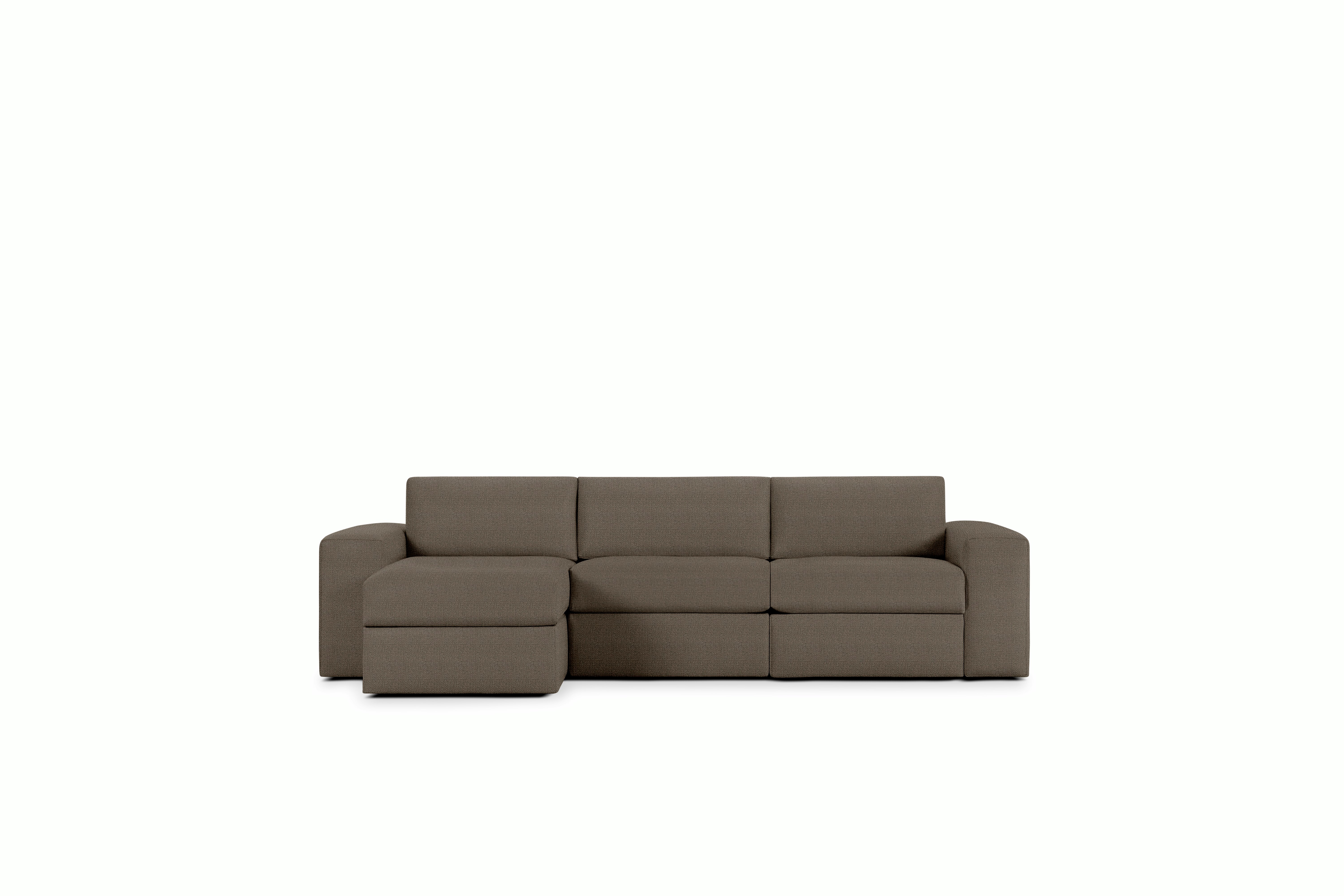 Irvin Sectional Chaise - Left,  Pebble Weave,  Bark