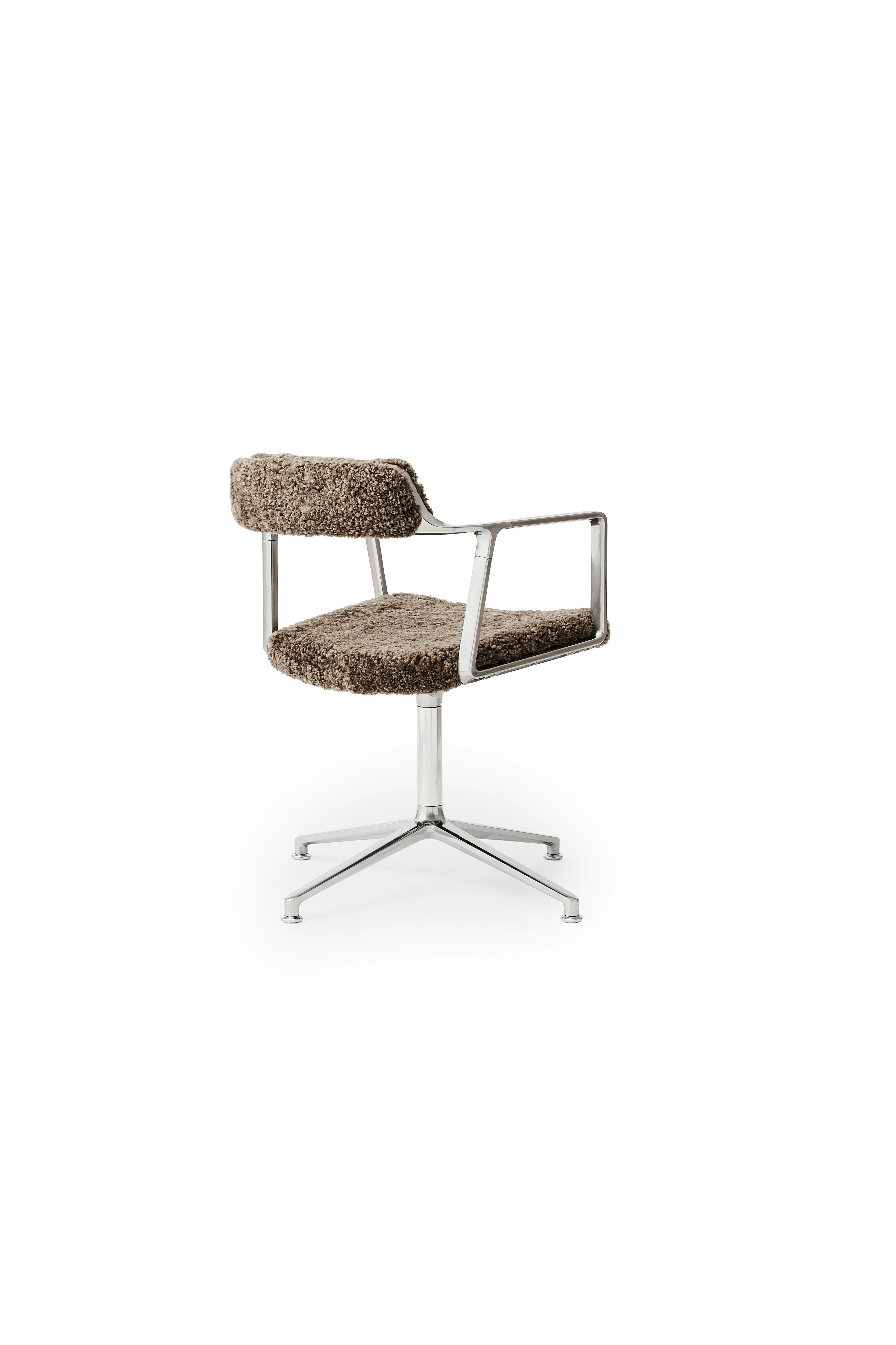 A Vipp452 Swivel Chair Viewed from an angle.