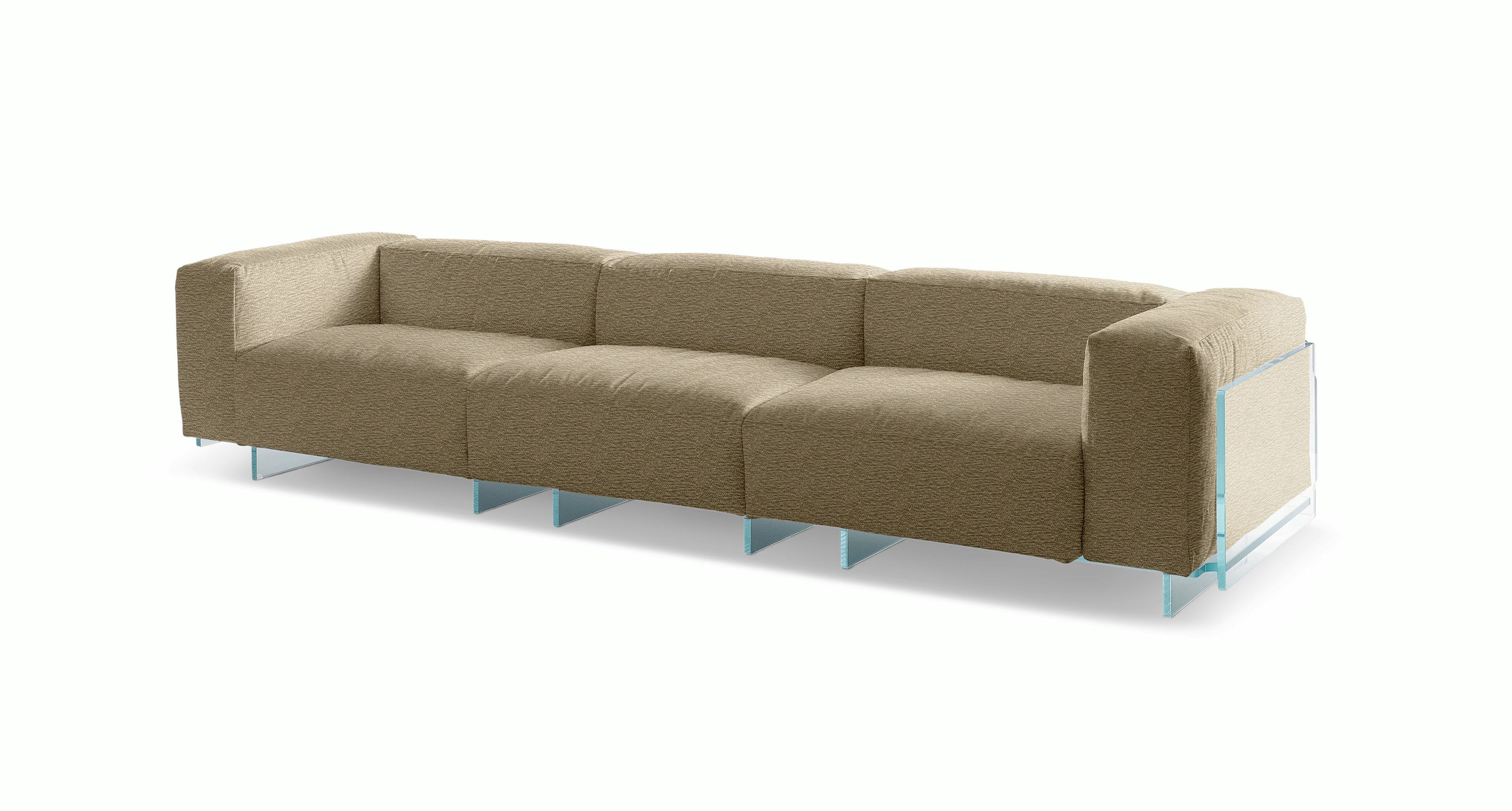 Crystal Lounge Sofa - Three Seater, Mantegna, Dove