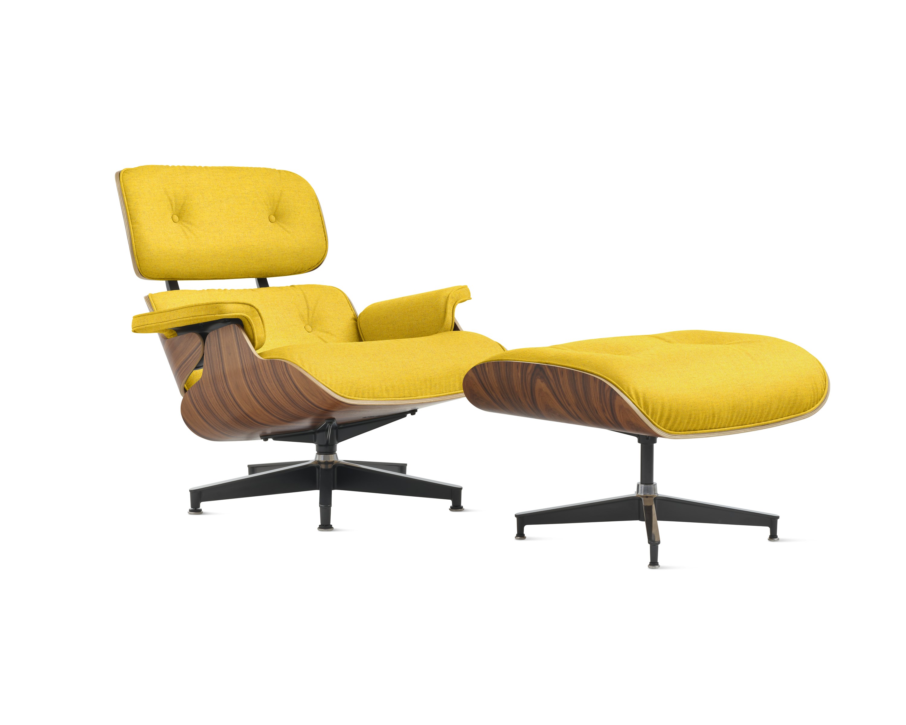 Eames Lounge Chair and Ottoman - Standard or Tall, Santos Palisander, Luce, Clarion