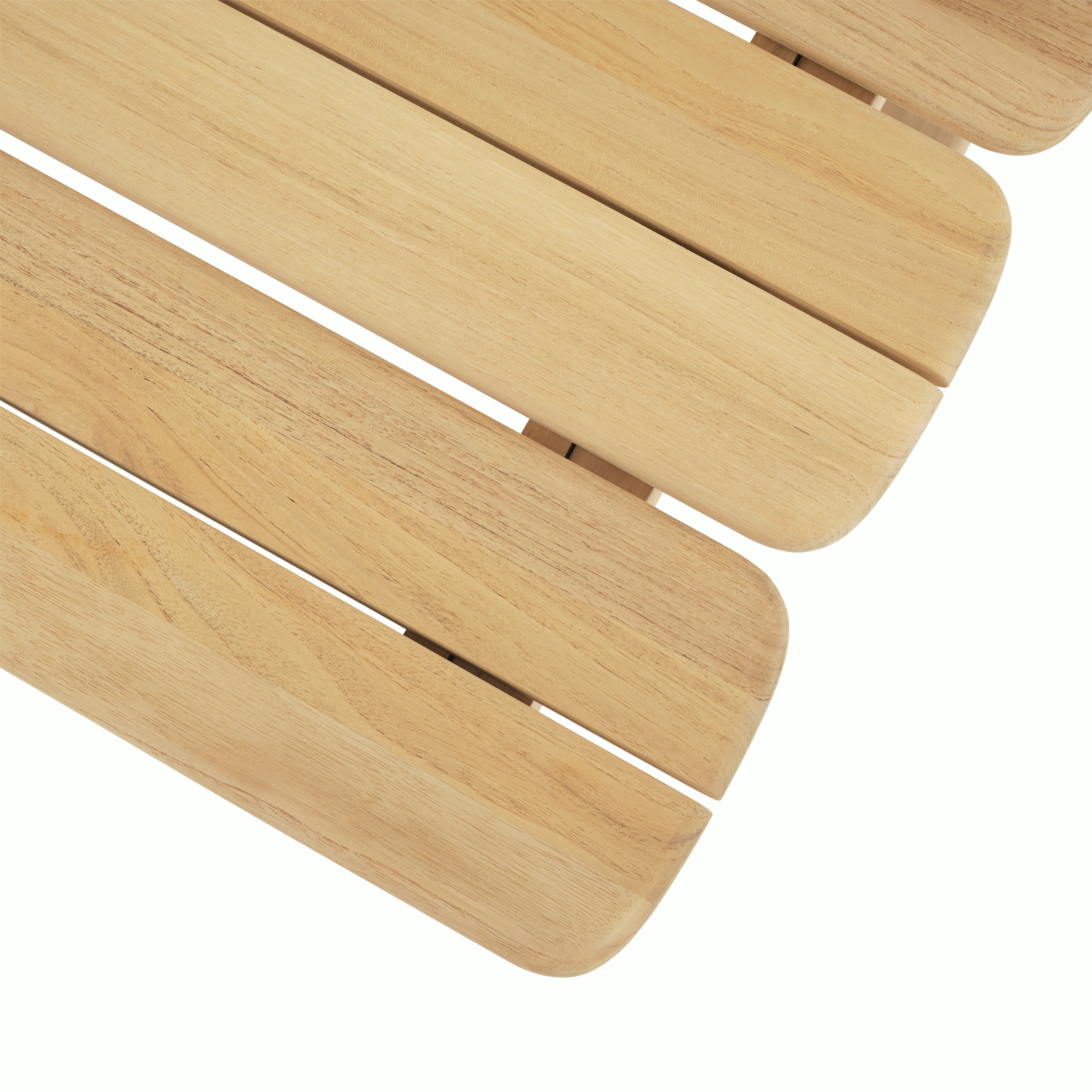 Detailed shot of Assemble Table in teak