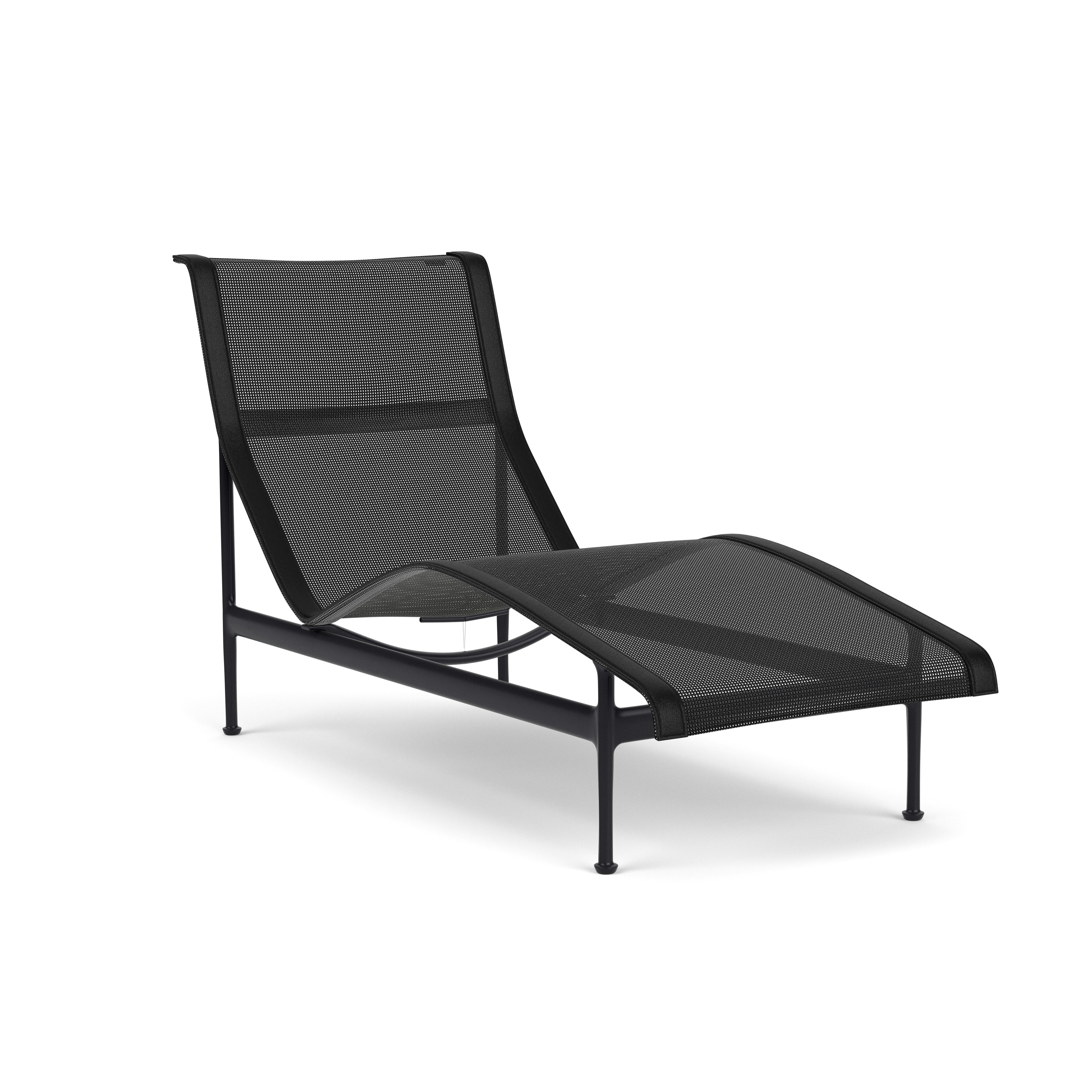 Angled view of black 1966 Contour Chaise