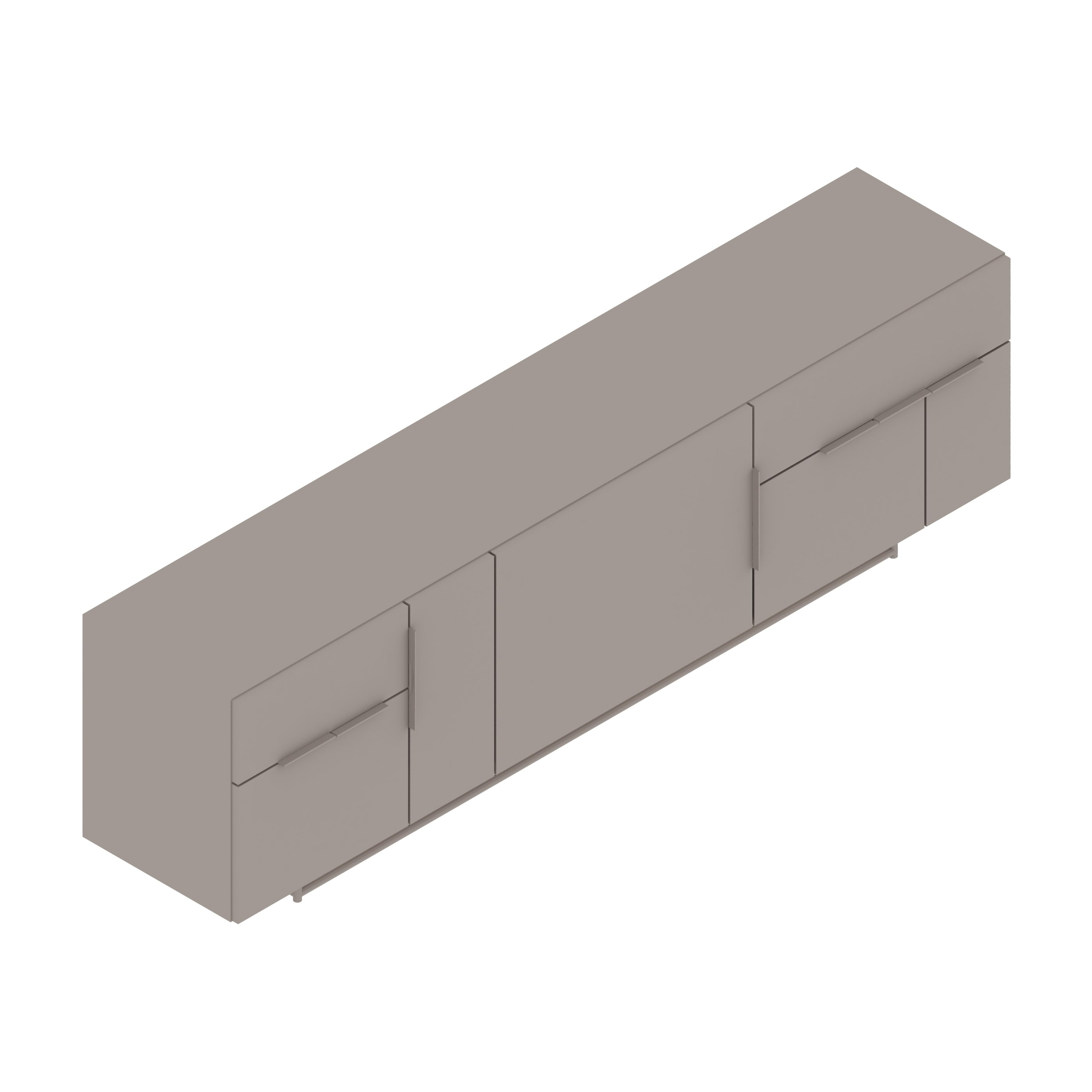 A generic rendering - Domino Credenza | 3 Units Wide