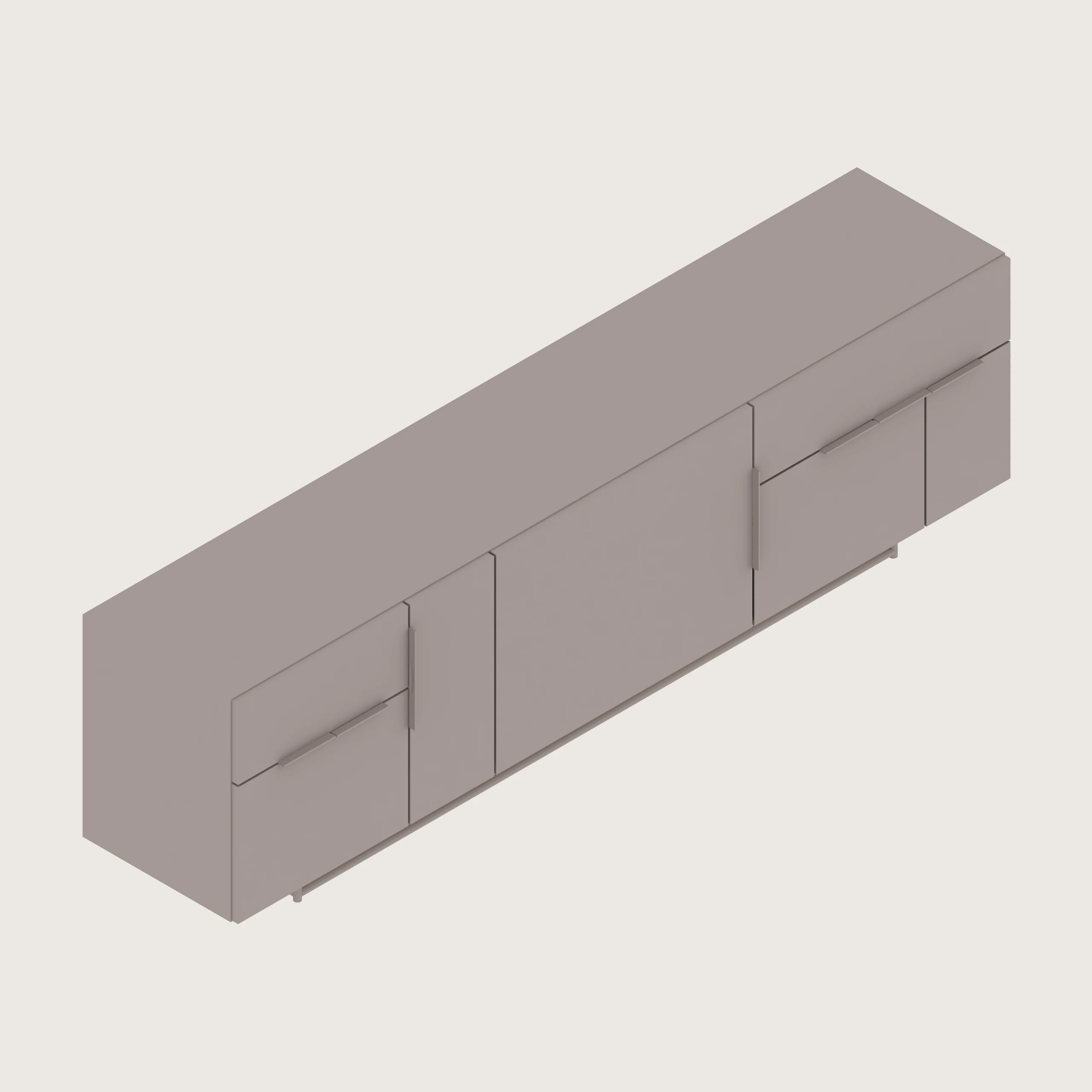 A generic rendering - Domino Credenza | 3 Units Wide