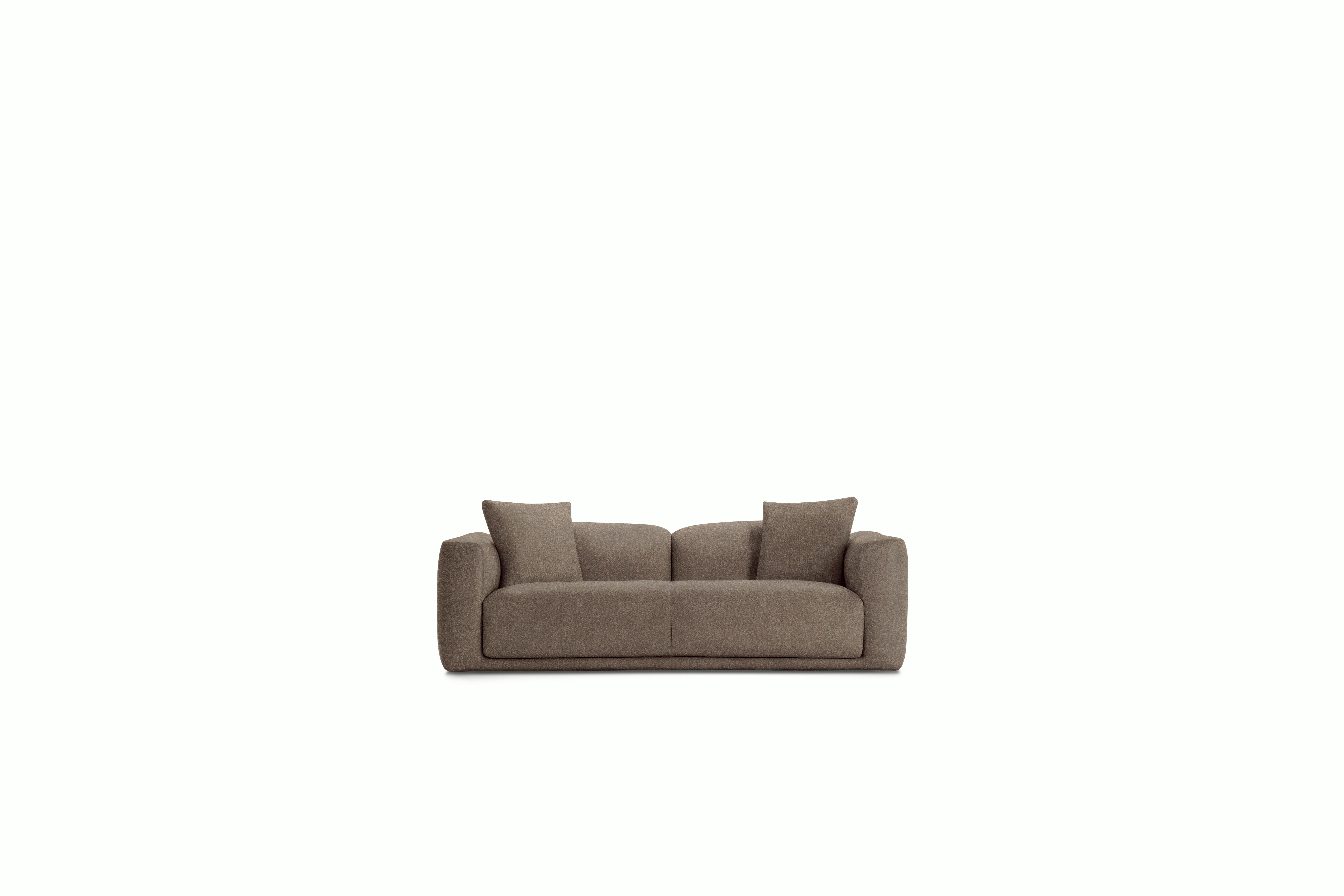 A Kelston Sofa in Light Brown viewed from the front.
