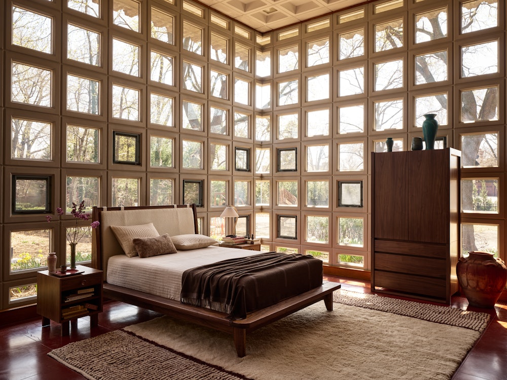 Borderline Wool Moroccan Rug
