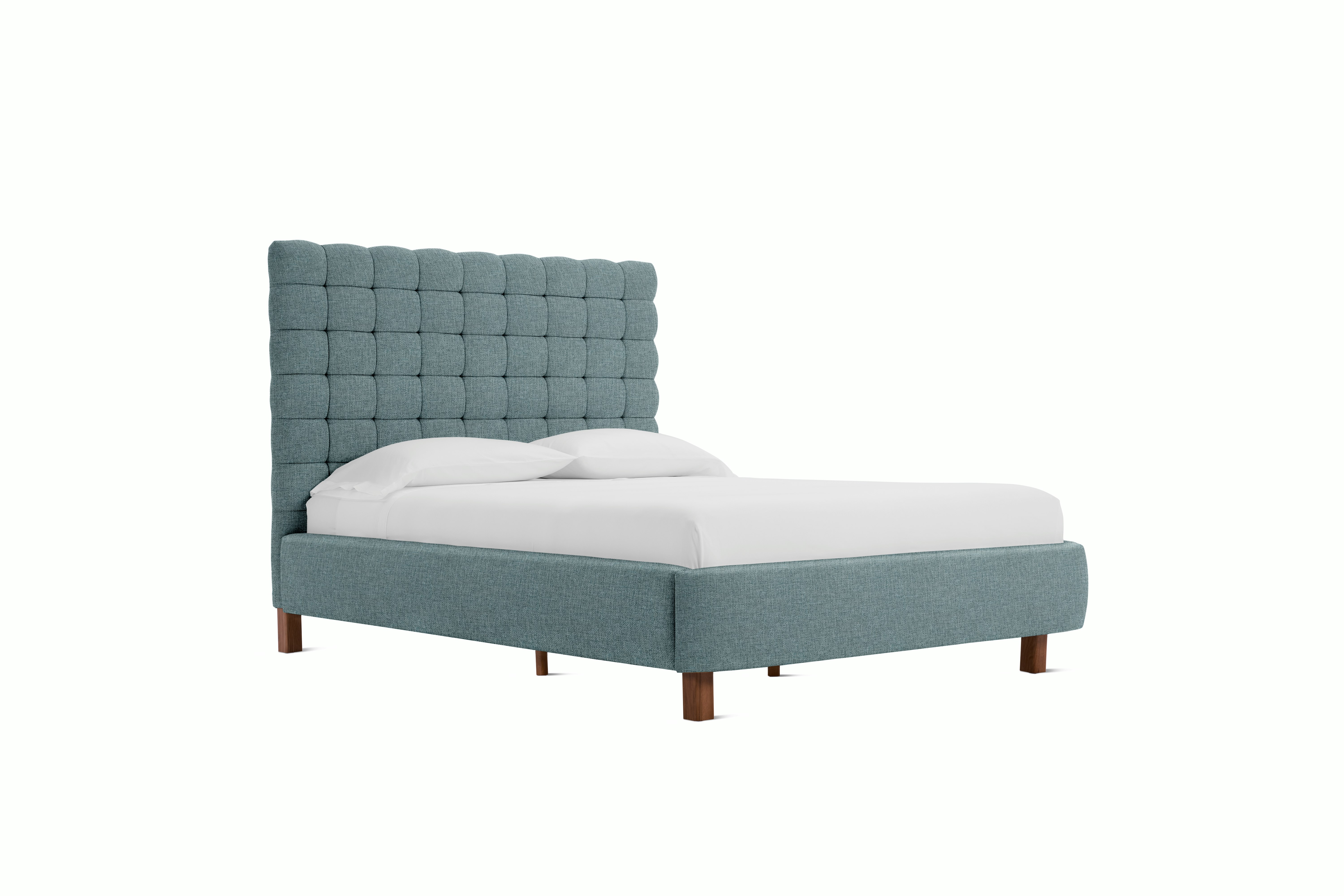 Madeleine Bed - Grand,  Queen,  Walnut,  Crypton Robusta,  Cloud