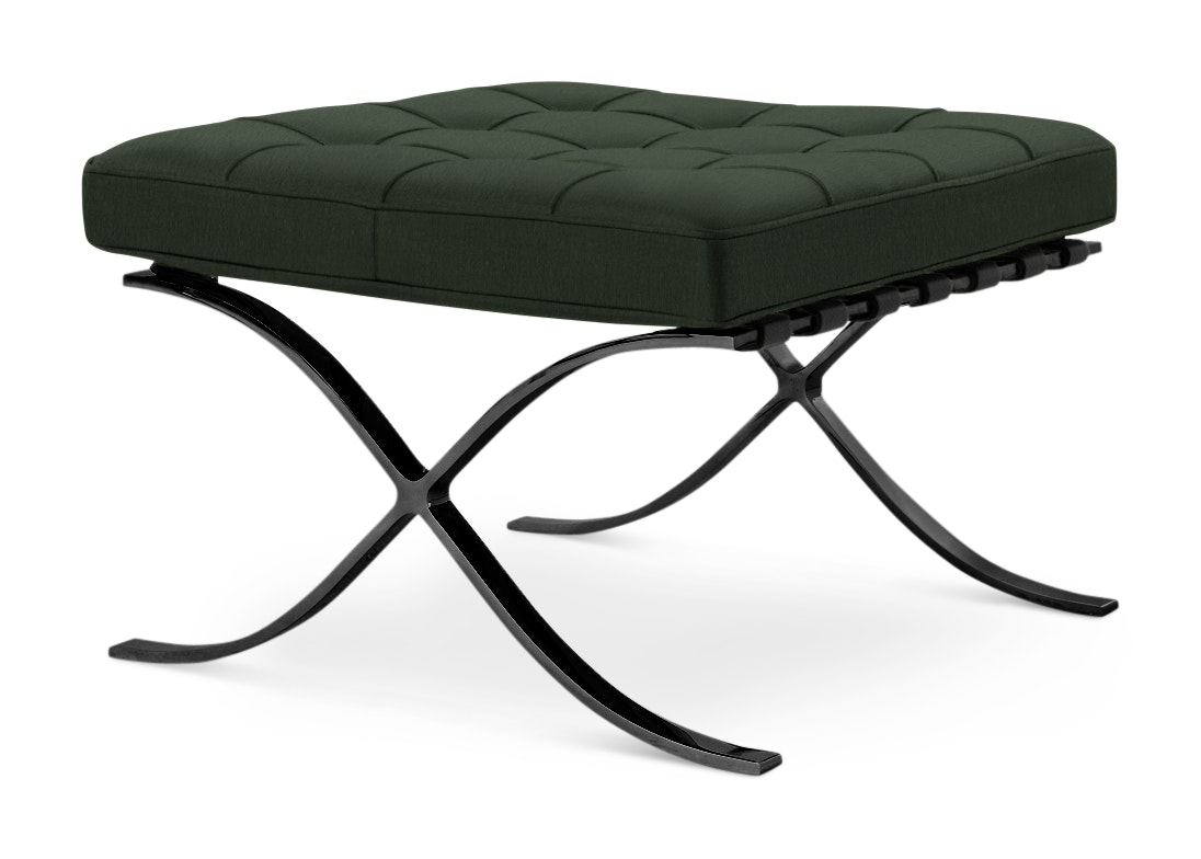 A Barcelona Stool in Deepwoods Black viewed from an angle.