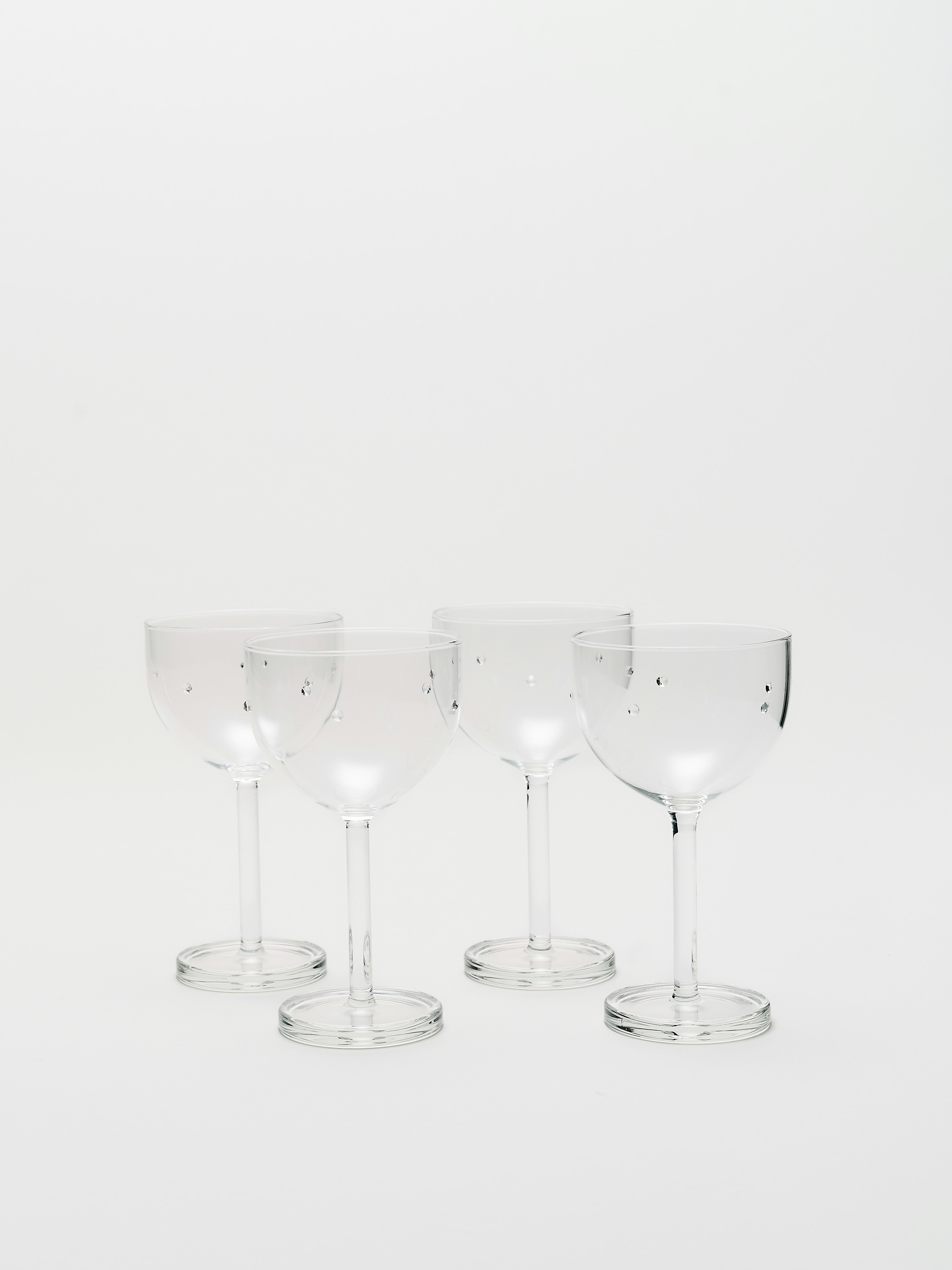 A detailed look at Firenze Nick & Nora Glasses in Clear.