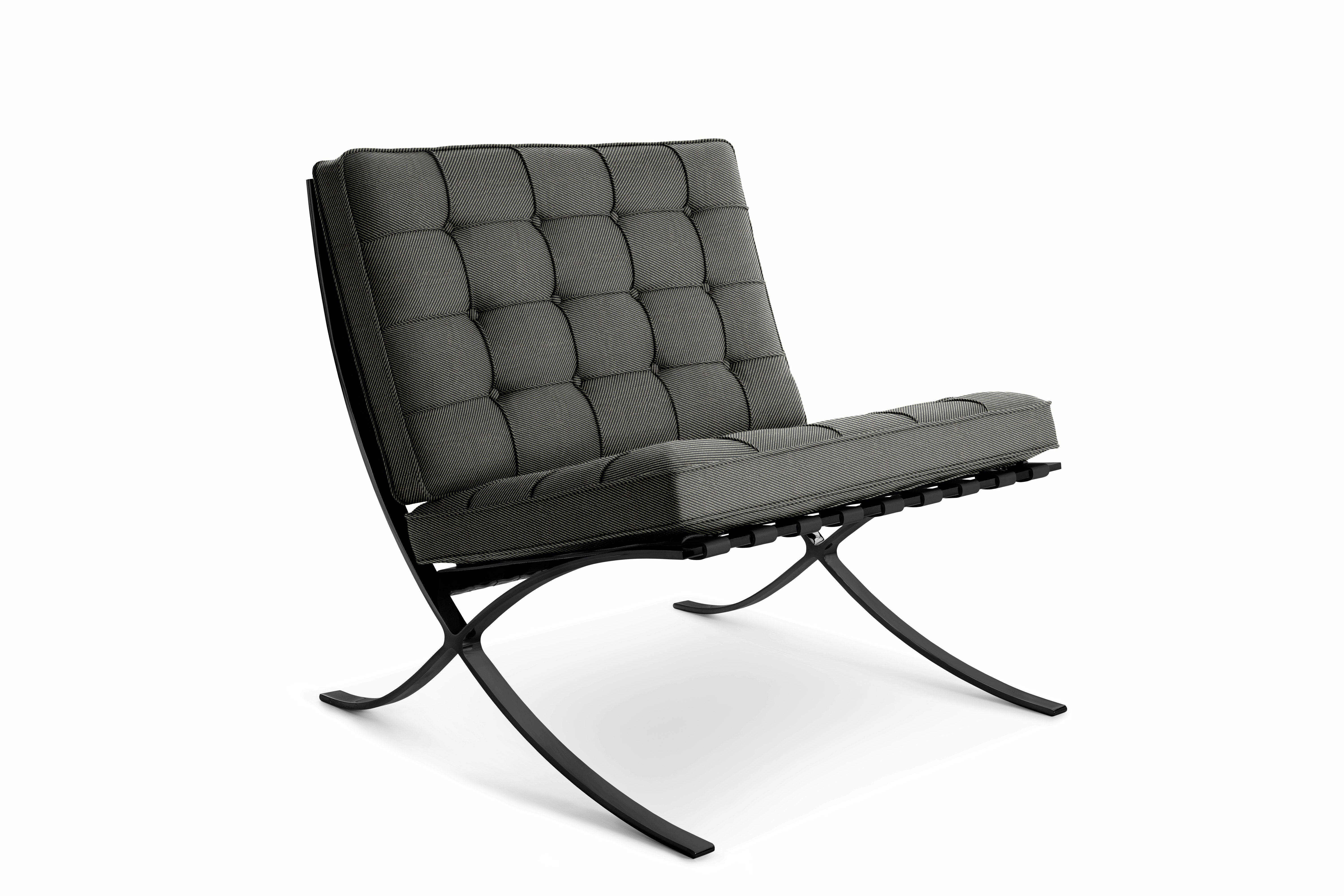 Barcelona Chair in Fancy Twill,  Nightfall,  Black