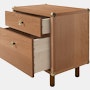 Lafayette Bedside Table - White Oak, Unlacquered Brass