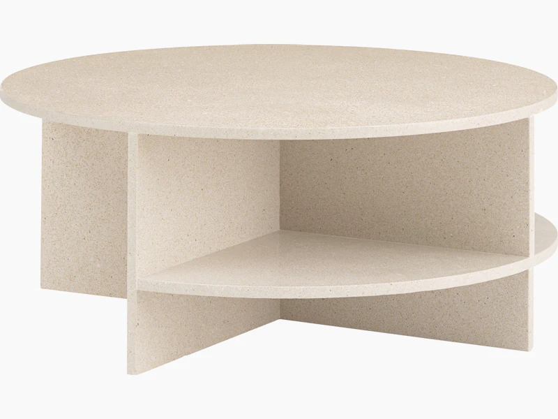 Halves Coffee Table in Light Taupe viewed from Angle