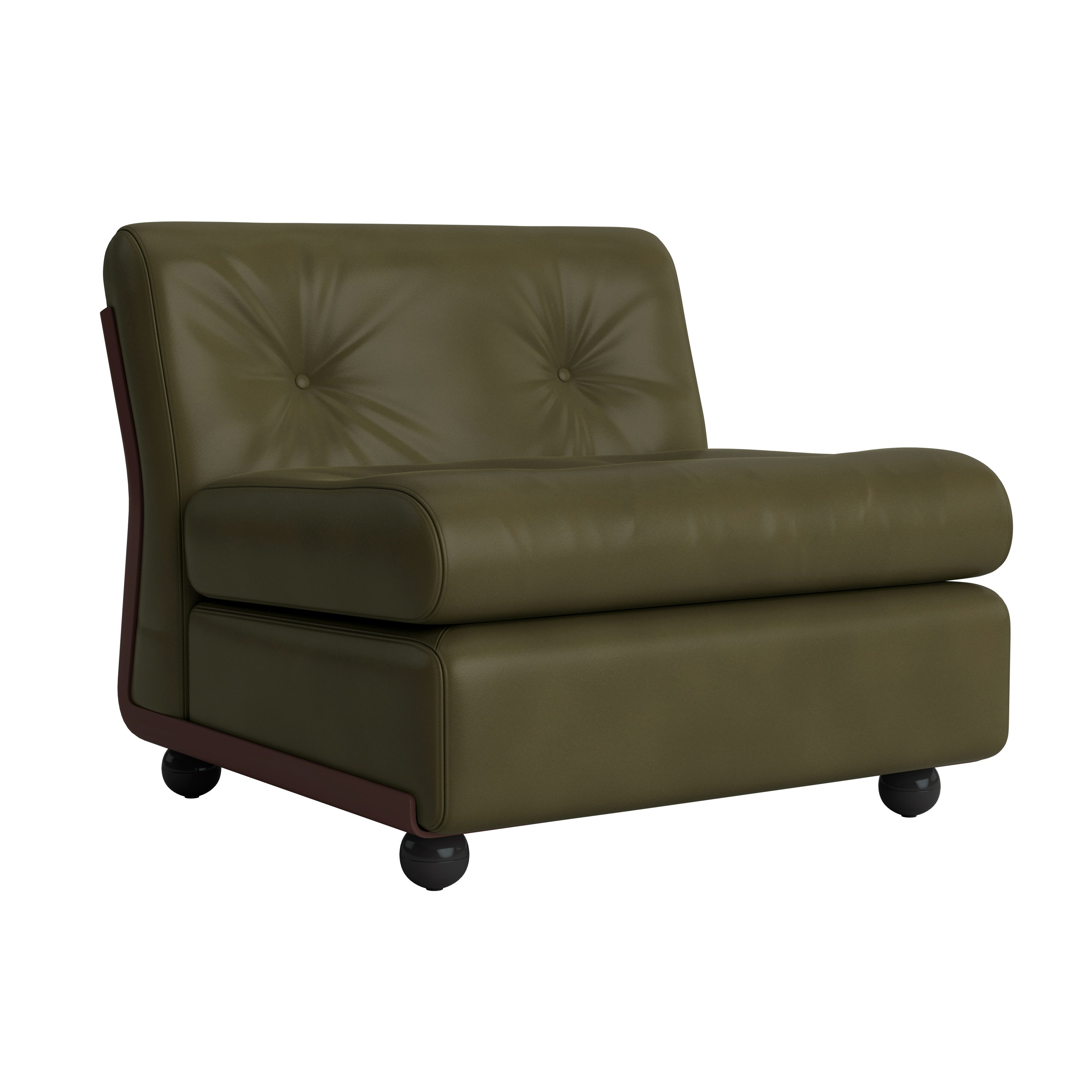 Amanta Chair - Sense Leather, Forest Green, Burgundy Red