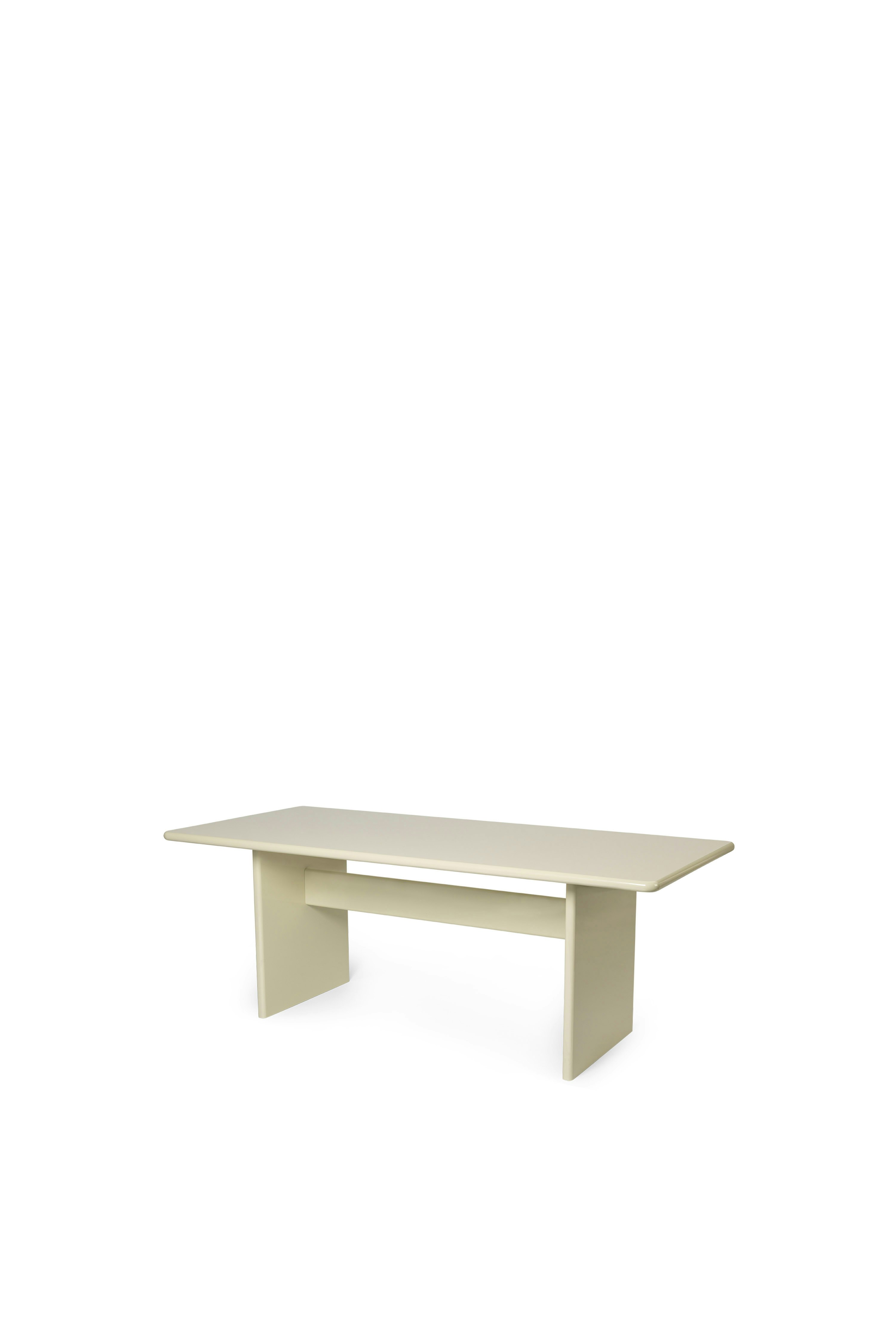 Rink Dining Table - 78 Inch, Eggshell