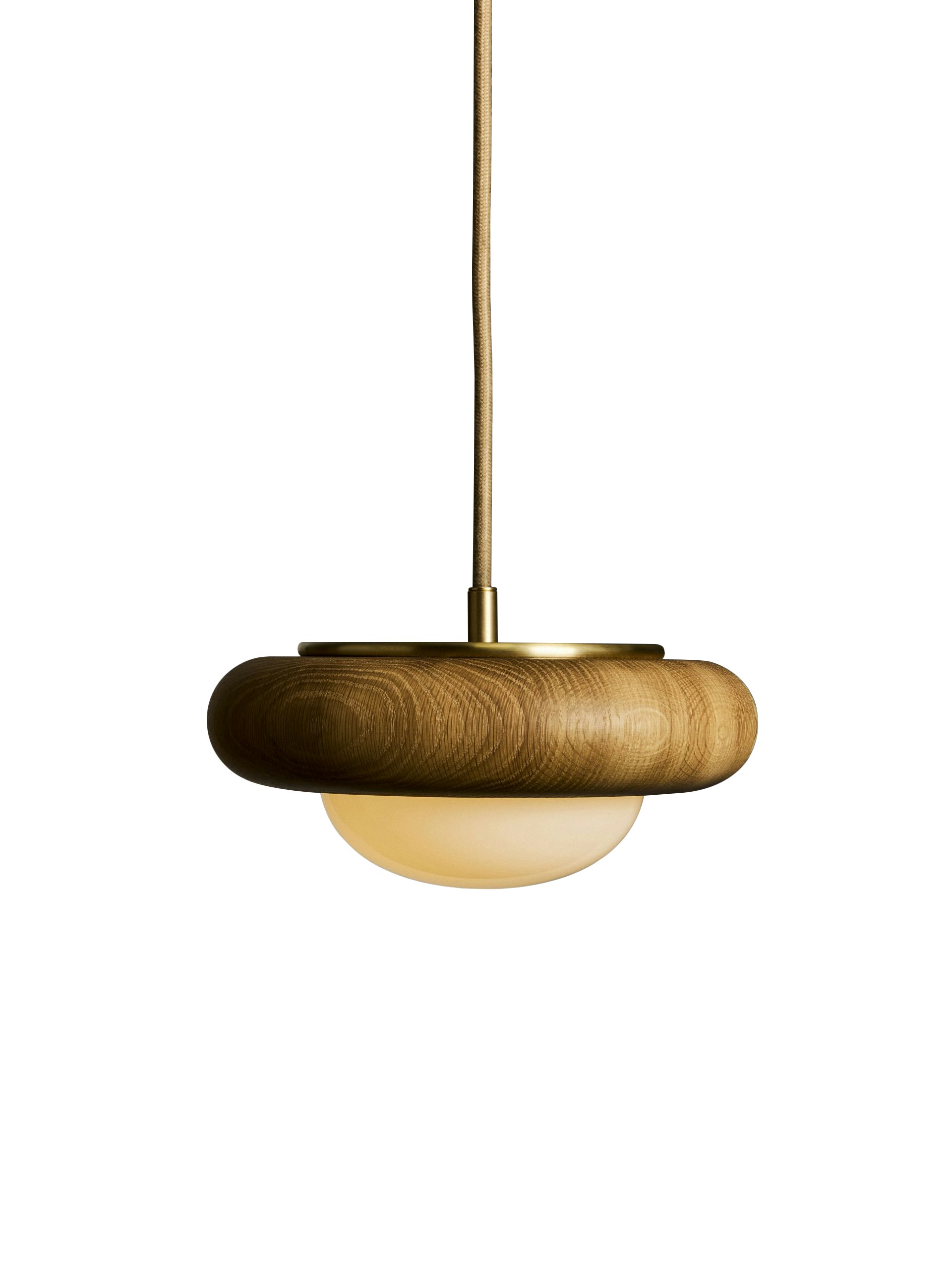 Humboldt Pendant 01 - White Oak, Matte Ivory