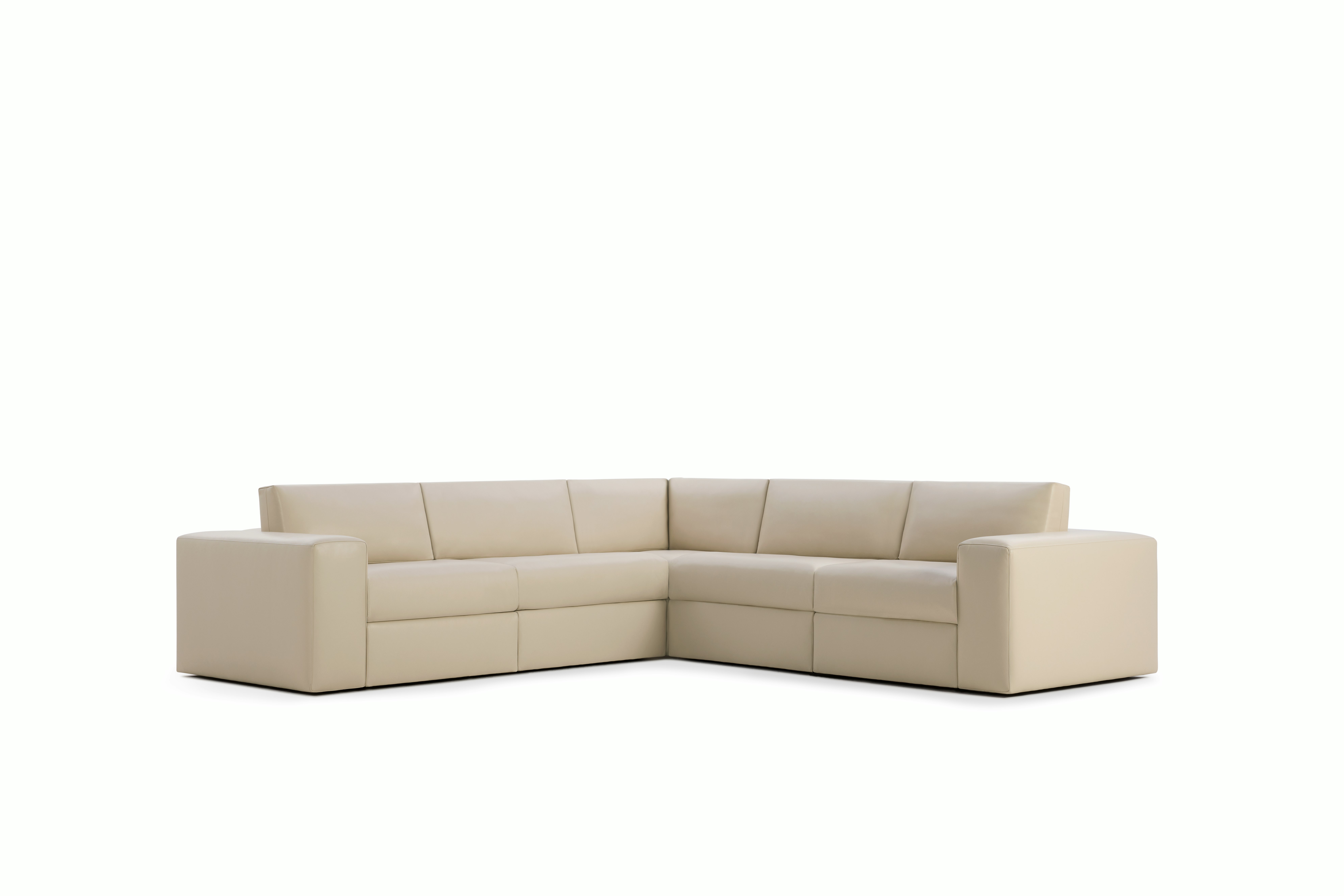 Irvin Corner Sectional -  Raise Leather,  Gesso