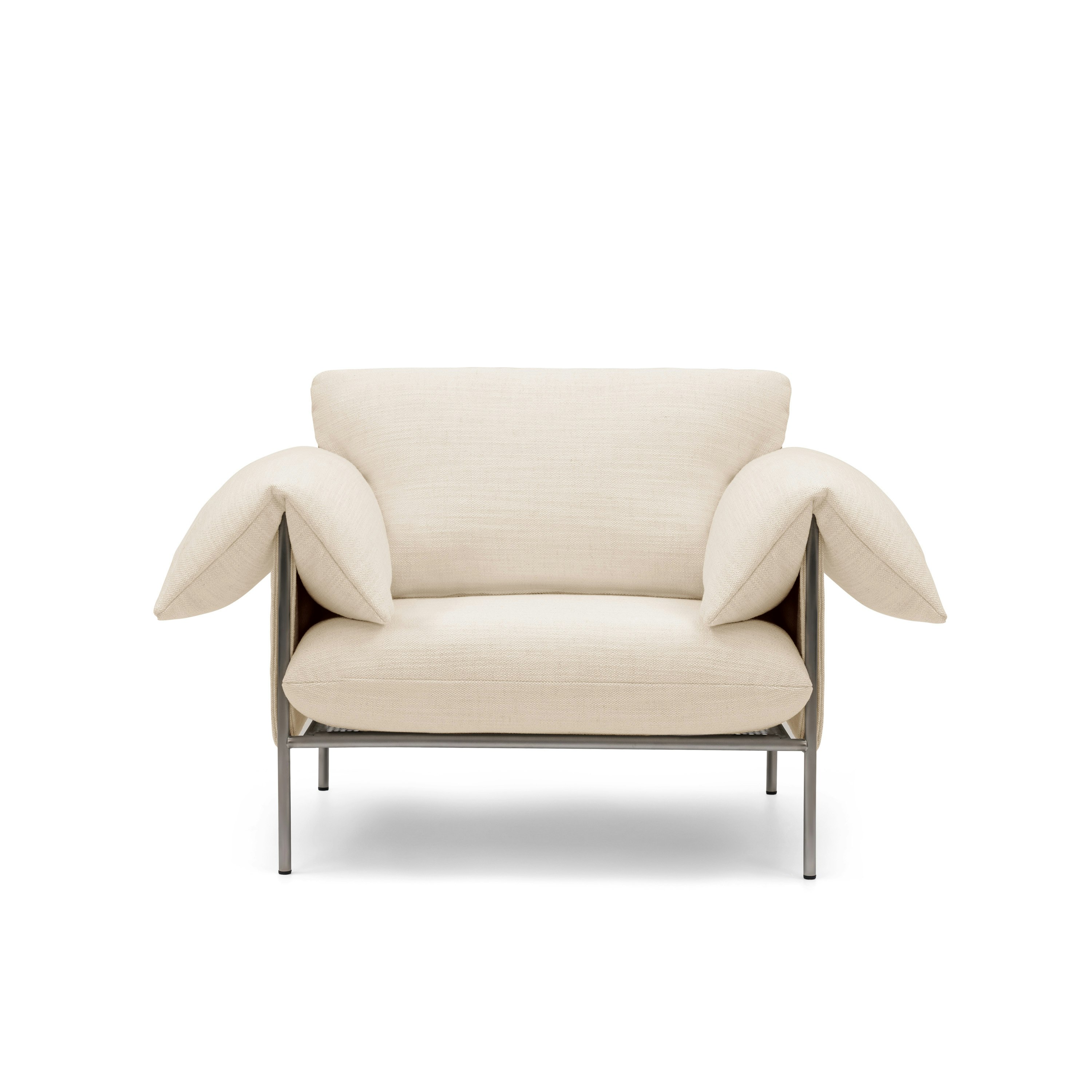 Alva Occasional Chair Brushed Steel Frame Hyams Sable