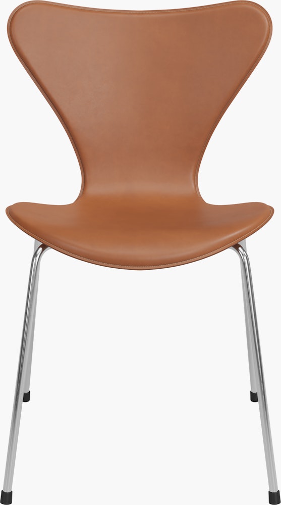 Series 7 Tailored Chair - Saddle Brown, Chromed Steel