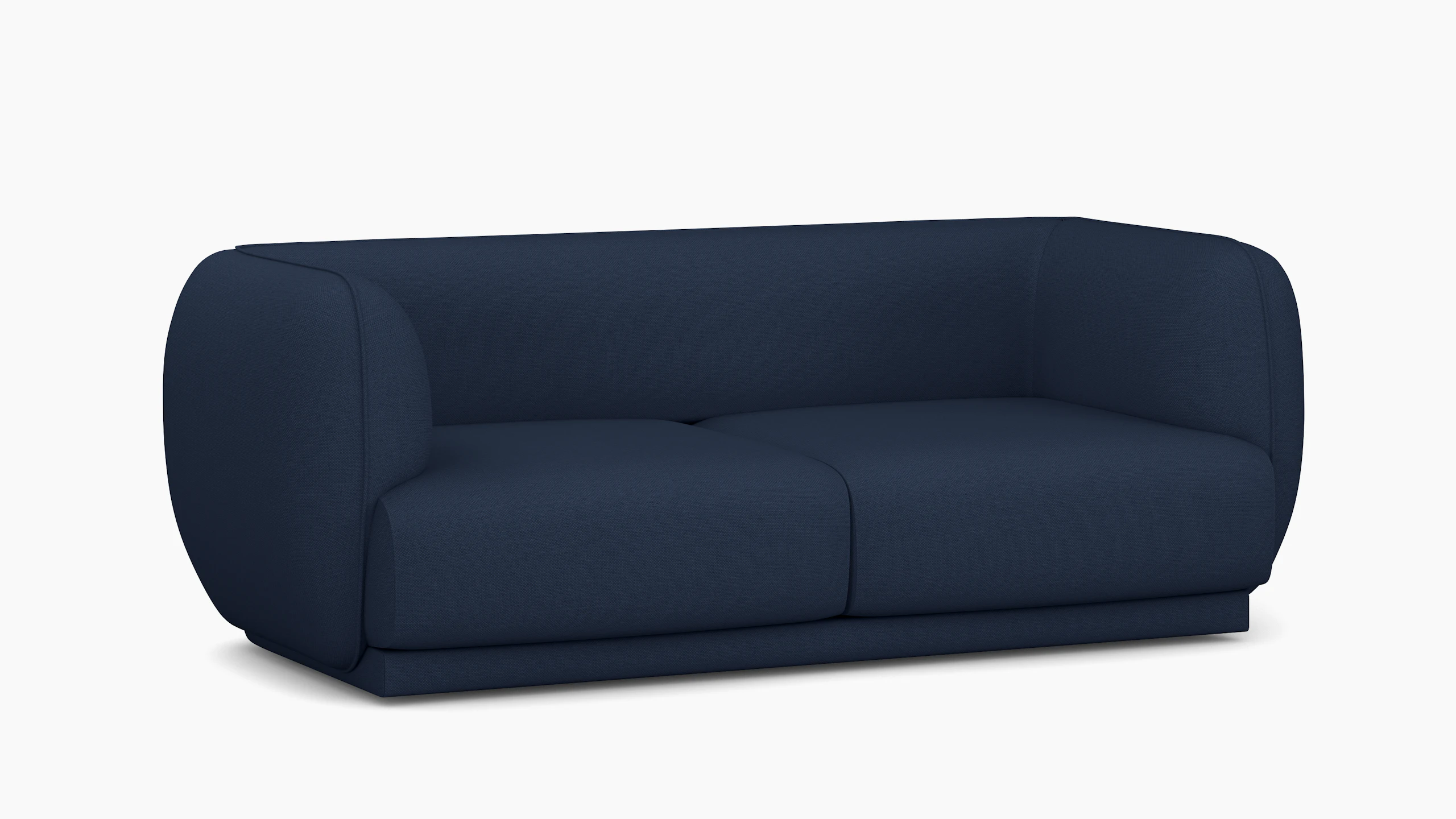 A Meris Sofa in Society viewed from an angle.