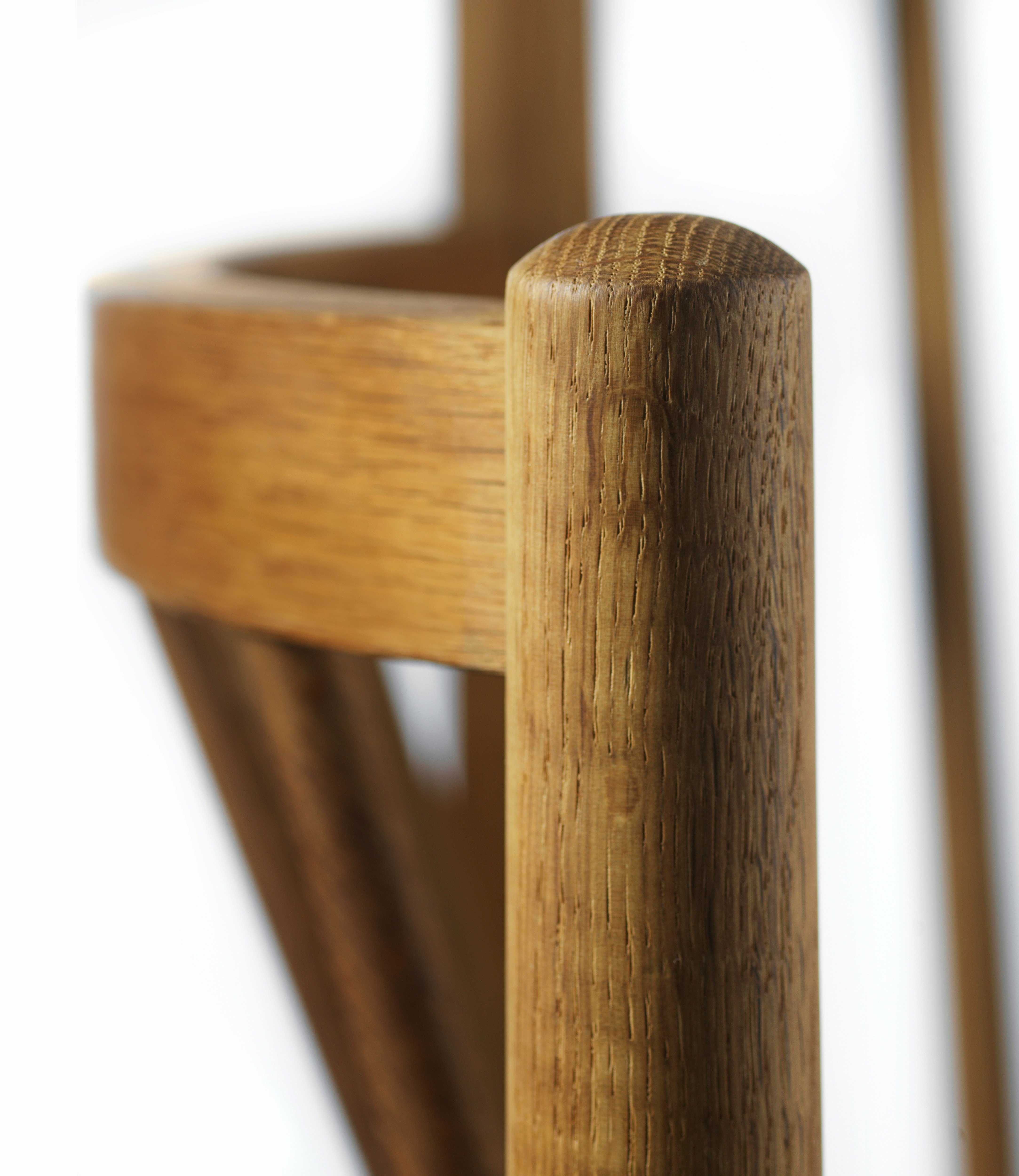 A detailed look at a J81 Armchair in Smoked Oak.