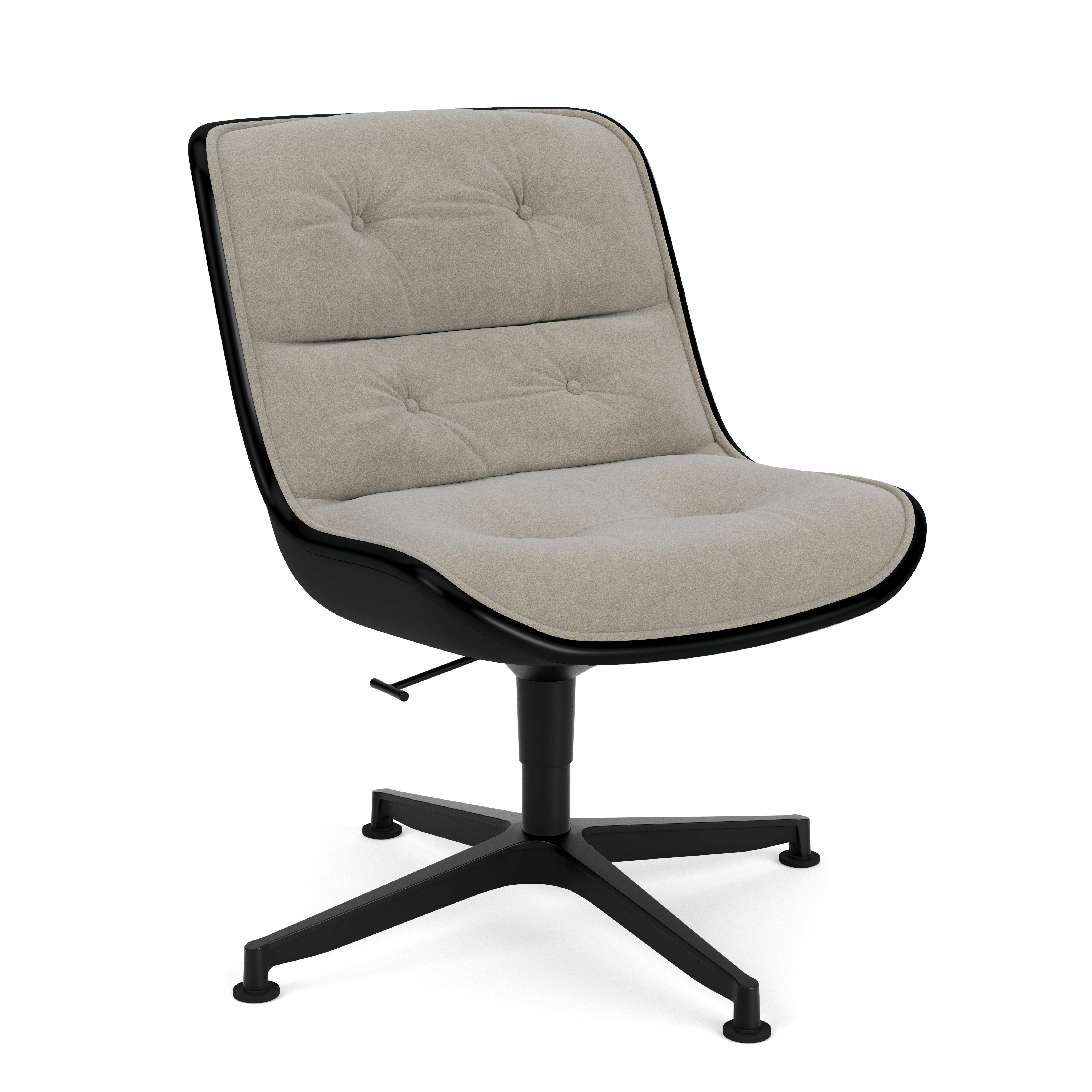 Pollock Executive Side Chair - 4 Star, Black, Ultrasuede,  Silver