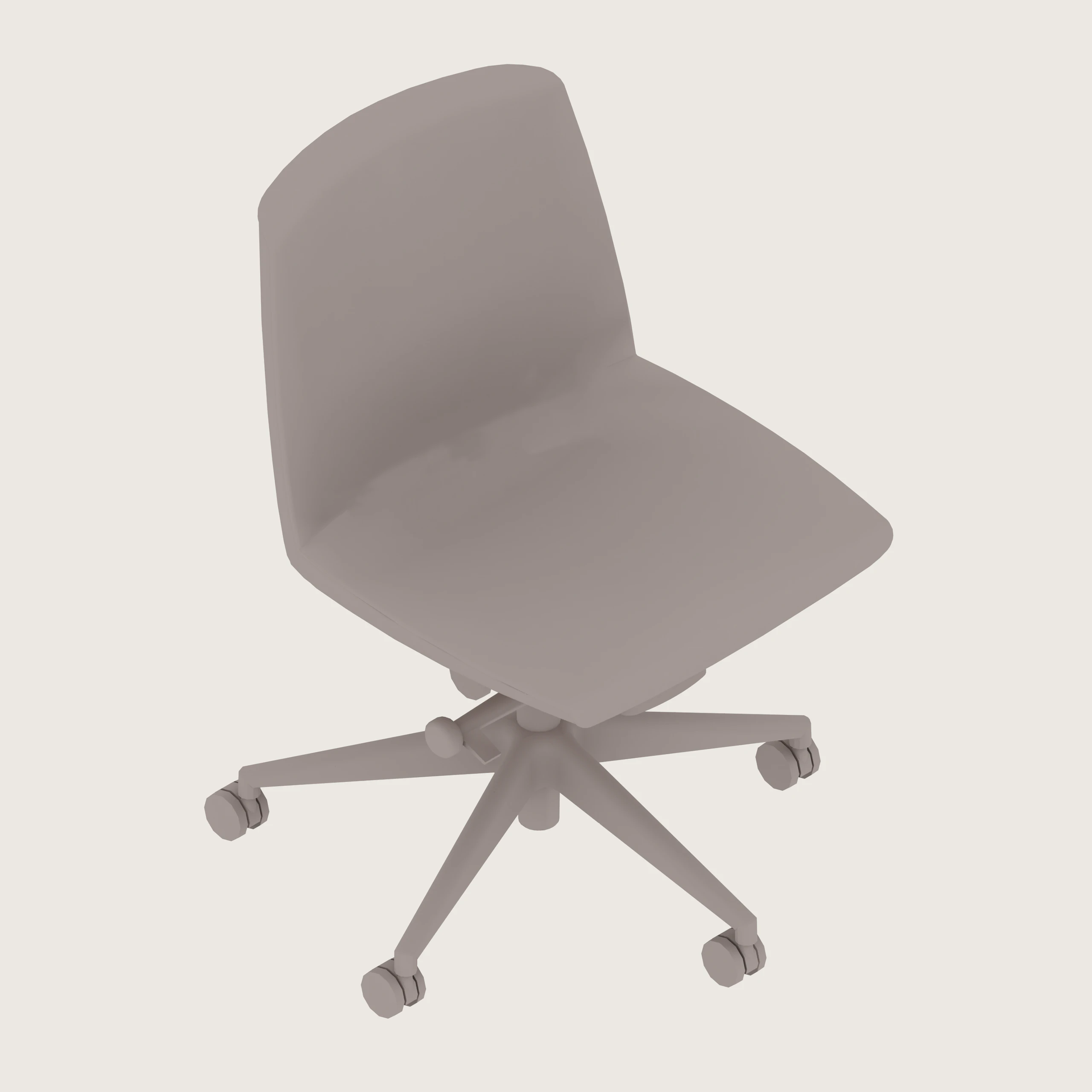 A generic rendering - Clamshell Conference Chair | Low Back | Armless