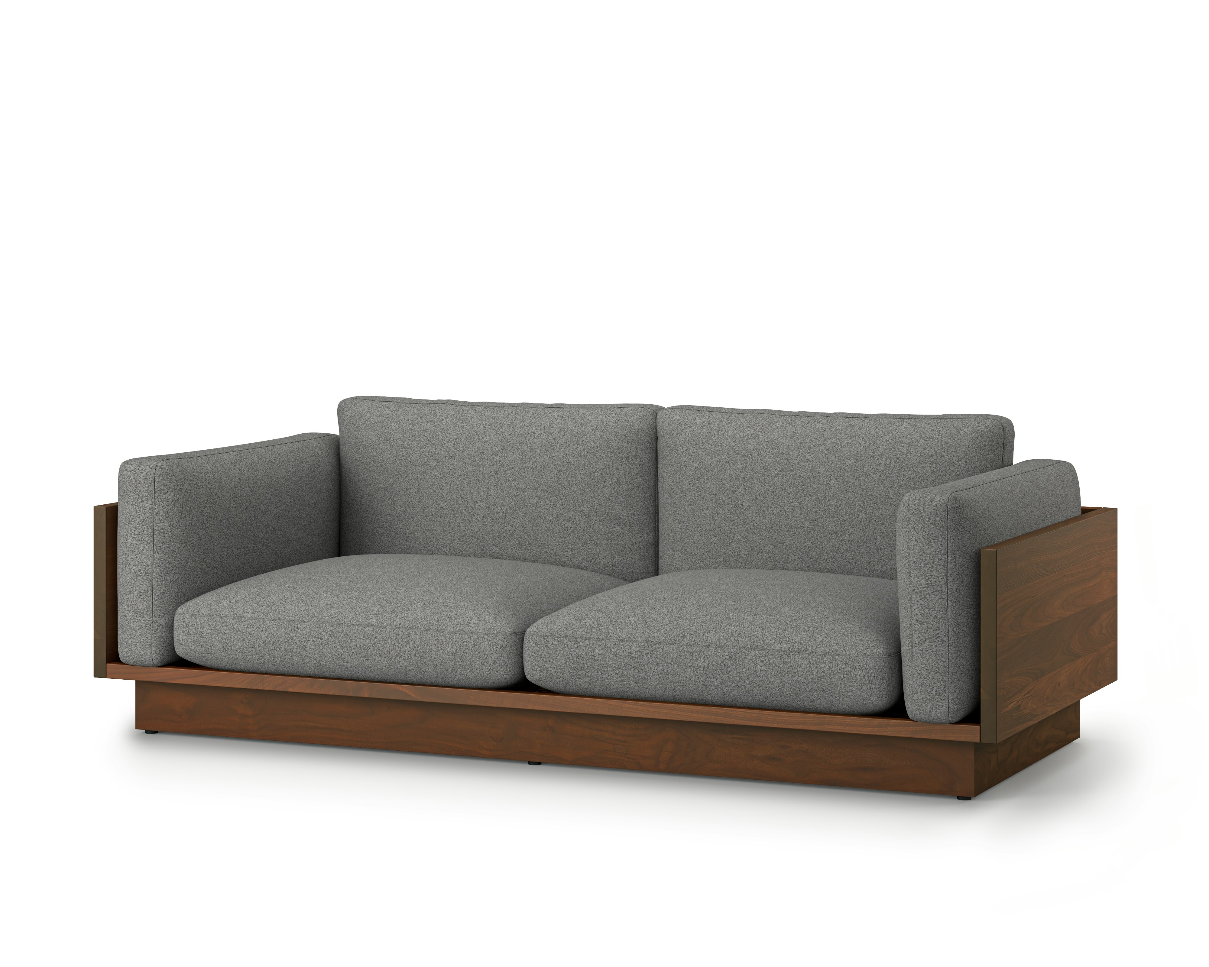 Pawson Drift Sofa - 93 inch , Whim, Pewter, Tudor Walnut
