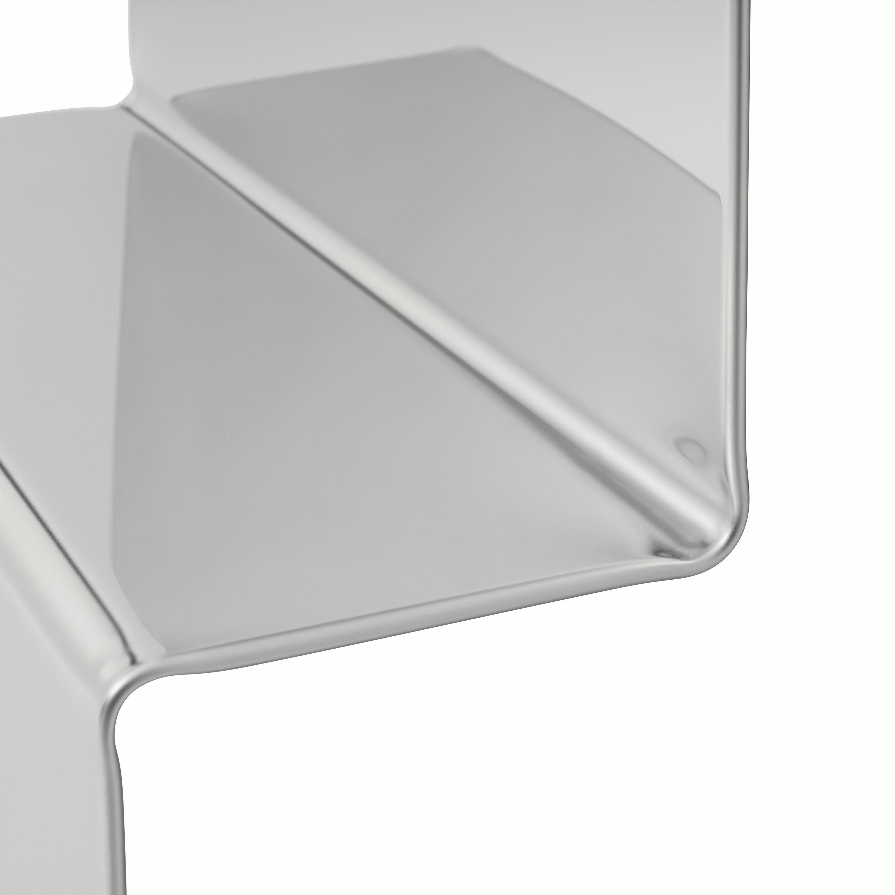 Detailed Shot of Pleat Mirror in Polished Steel