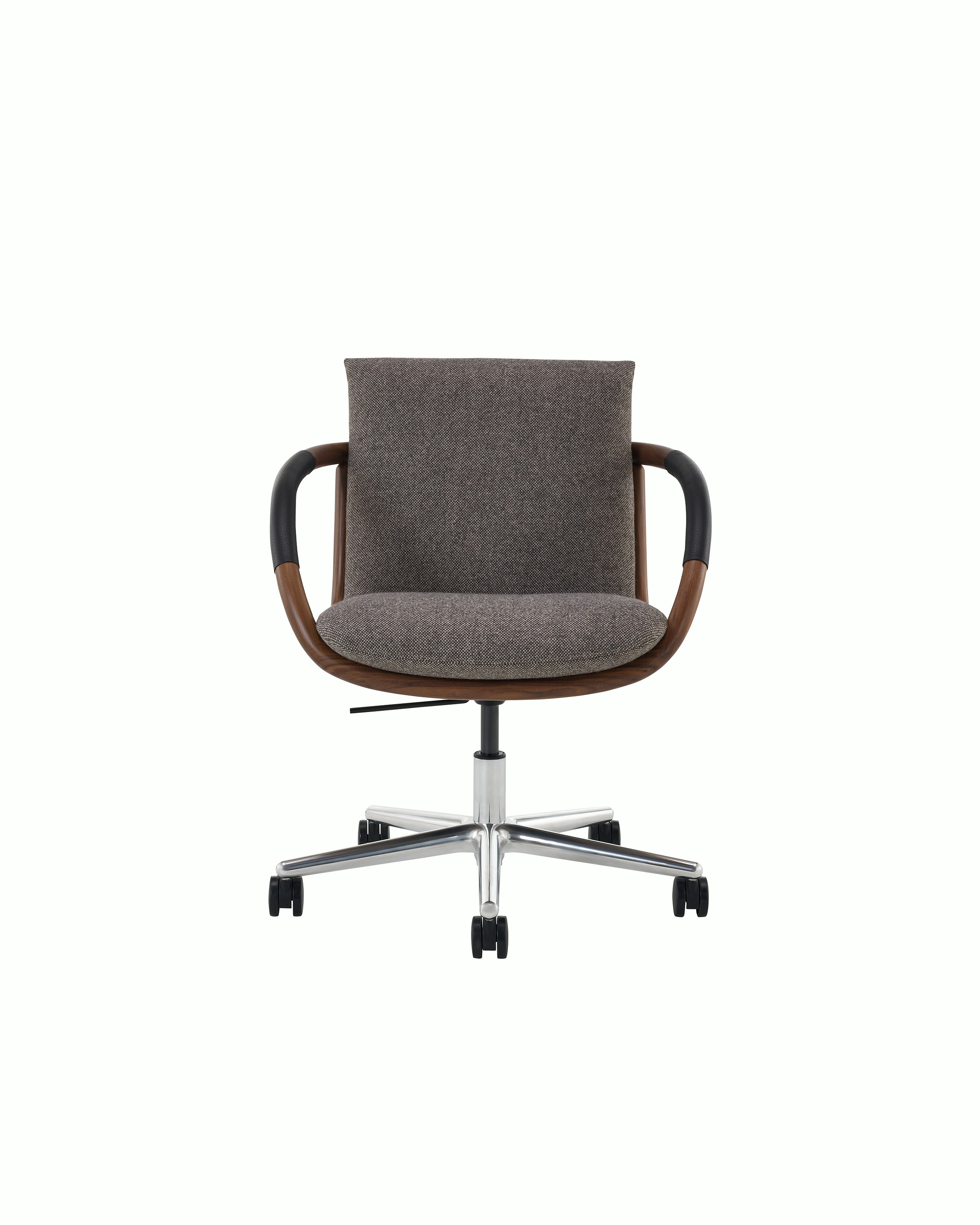 Full Loop Chair in Walnut and five star base with casters.