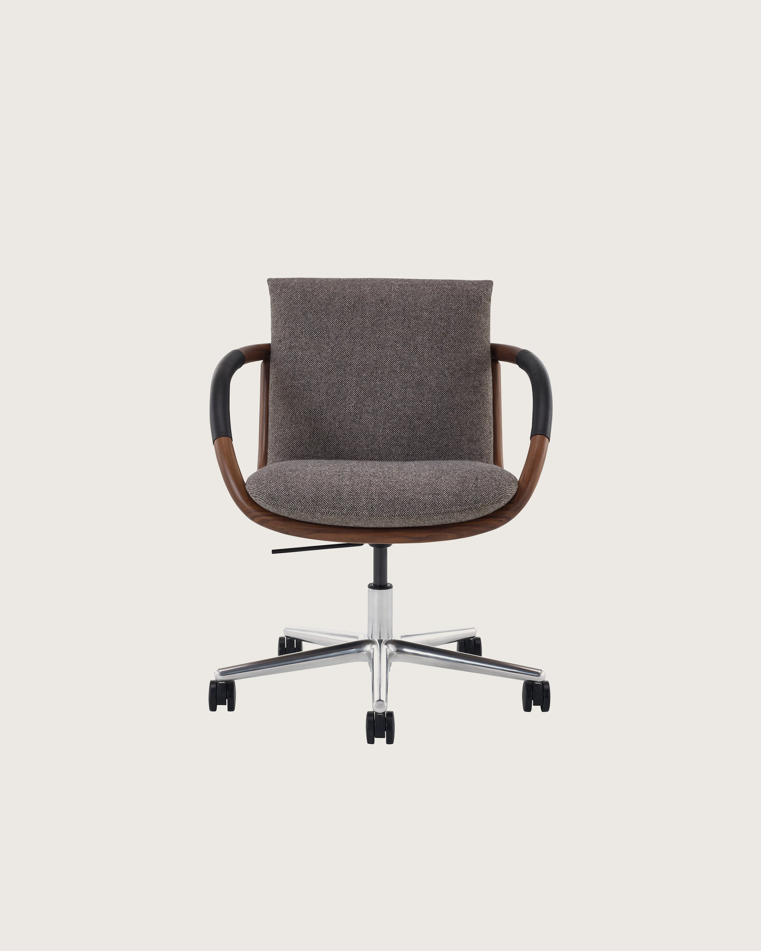 Full Loop Chair in Walnut and five star base with casters.