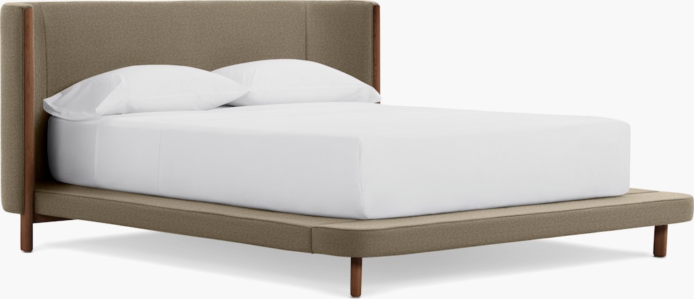 Emmy Bed - Tall, Queen, Walnut, Pecora, Light Brown