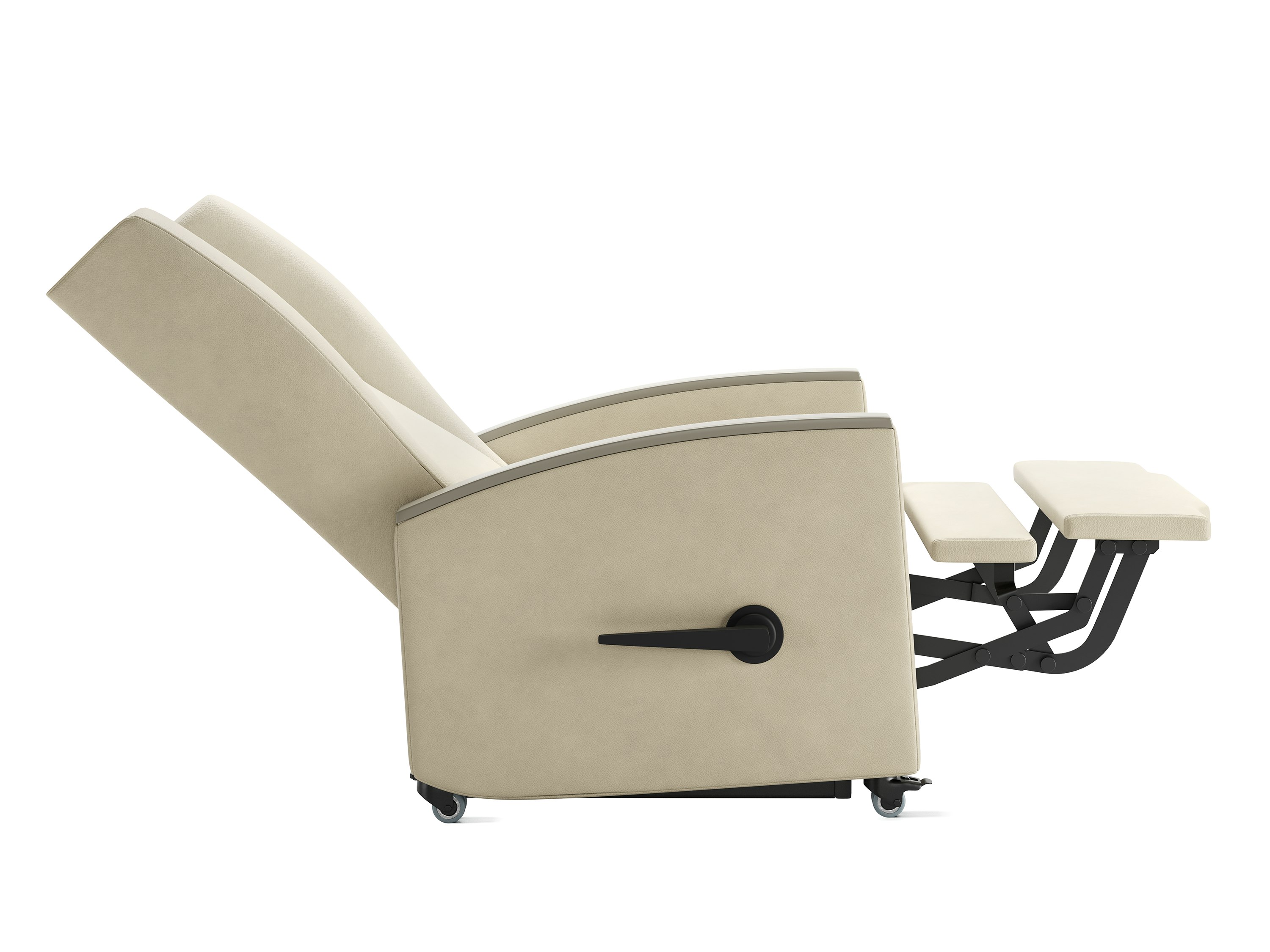 Culla Reclining Glider, reclined position, cream