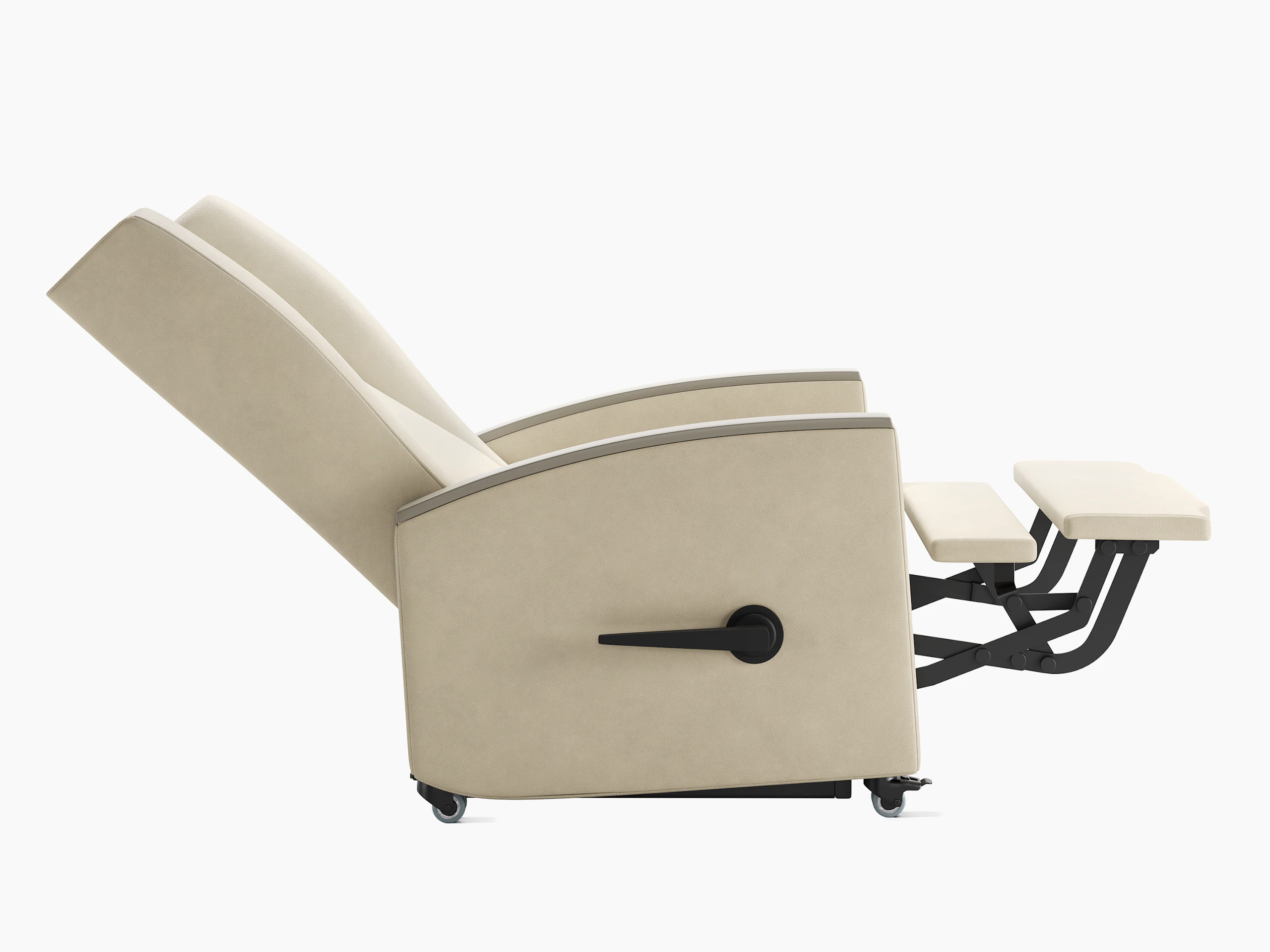 Culla Reclining Glider, reclined position, cream