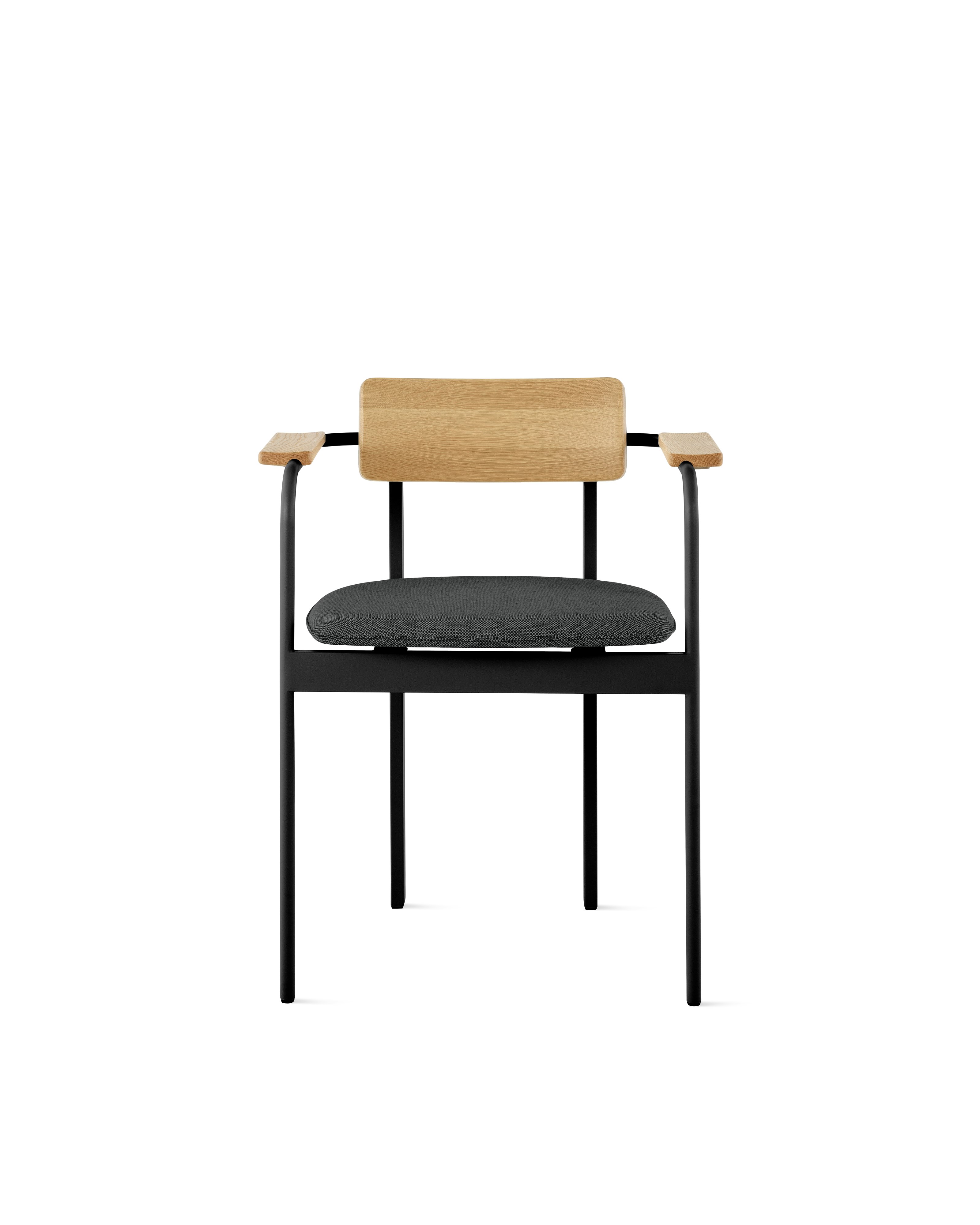 Betwixt Mixed Materials Chair - armchair,  black,  oak,  terra