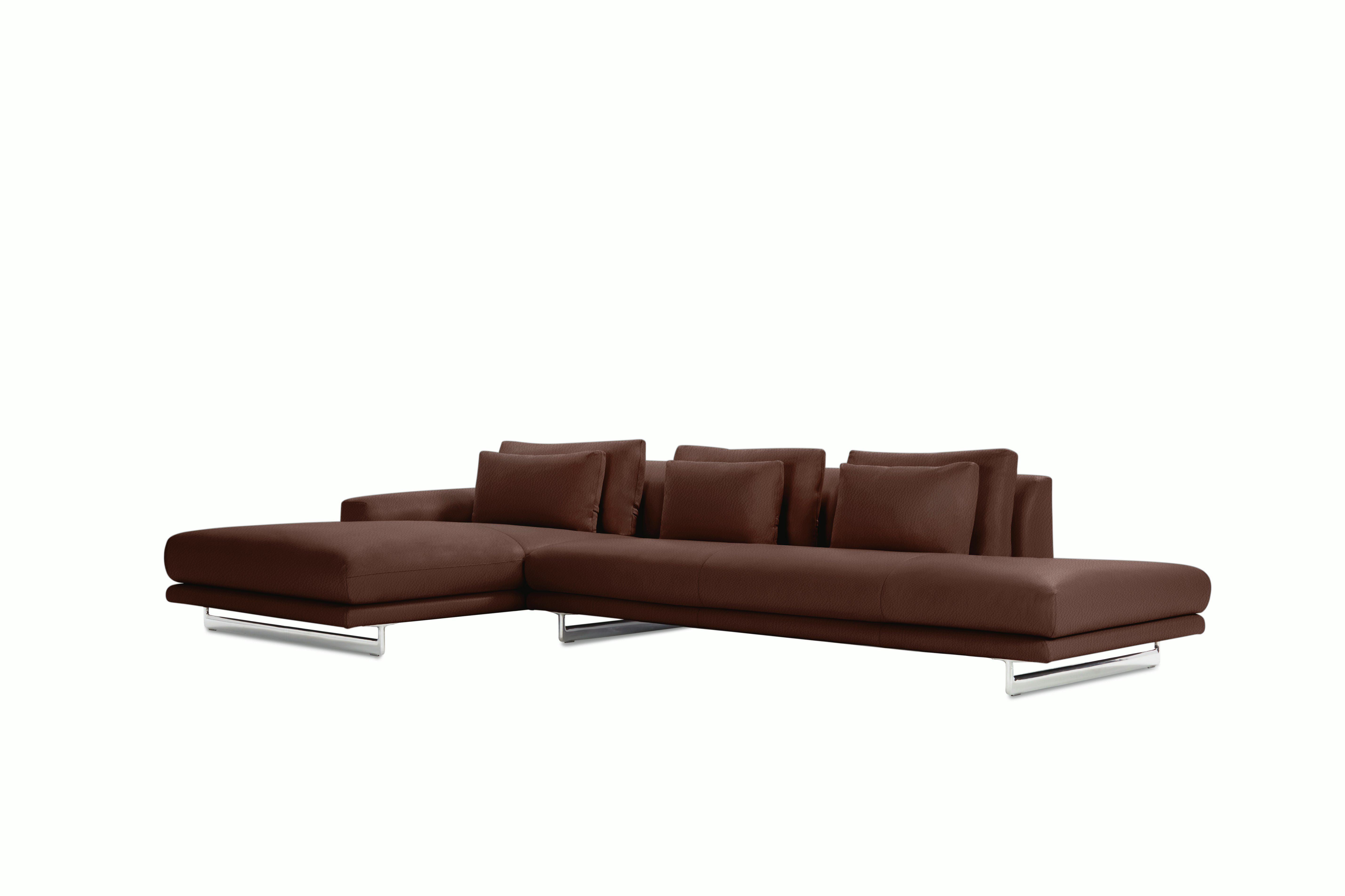 A bruno Lecco Open Sectional with Chaise viewed from the front