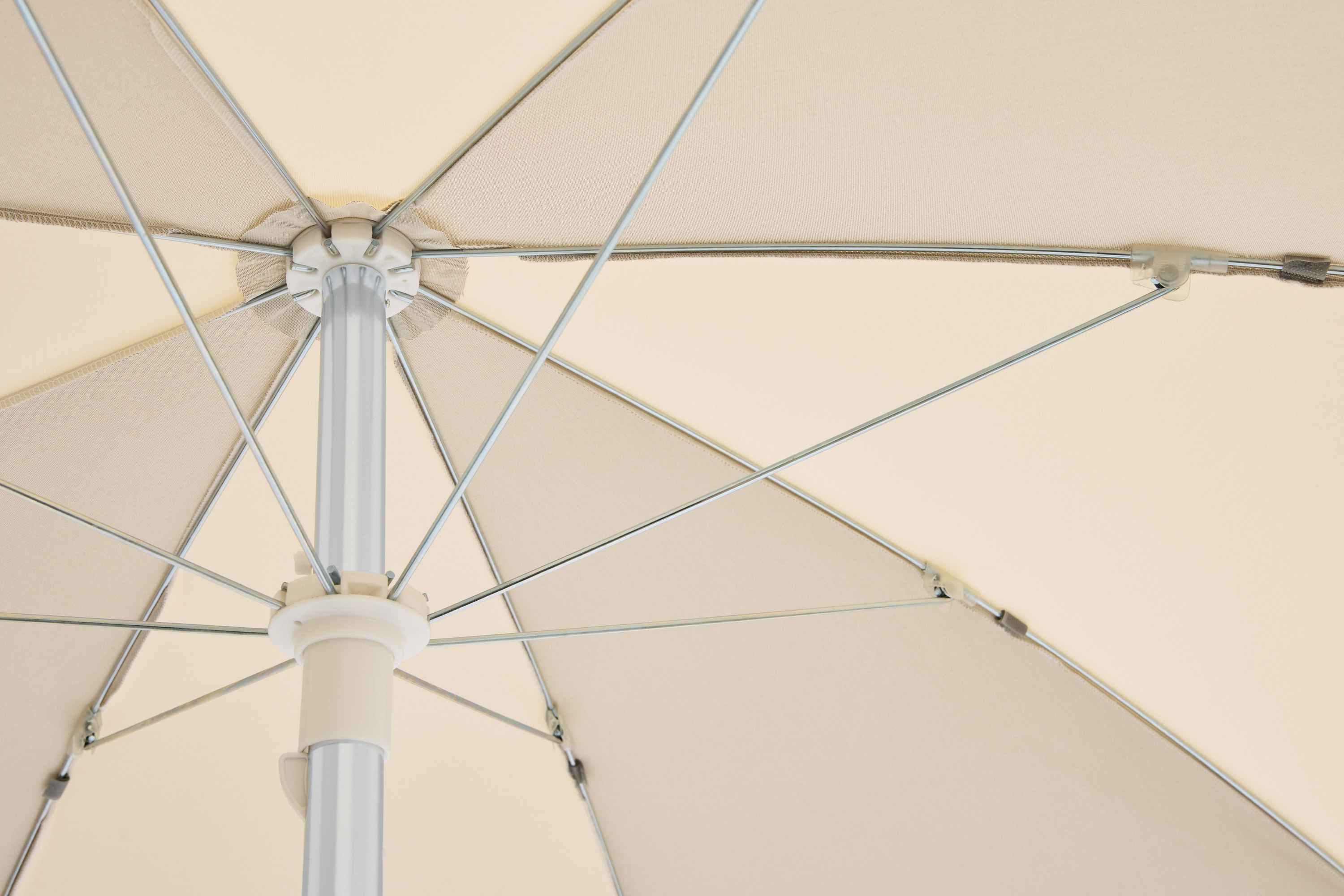 Terrazza Parasol - 6.5ft Octagon, Off-white and Grey