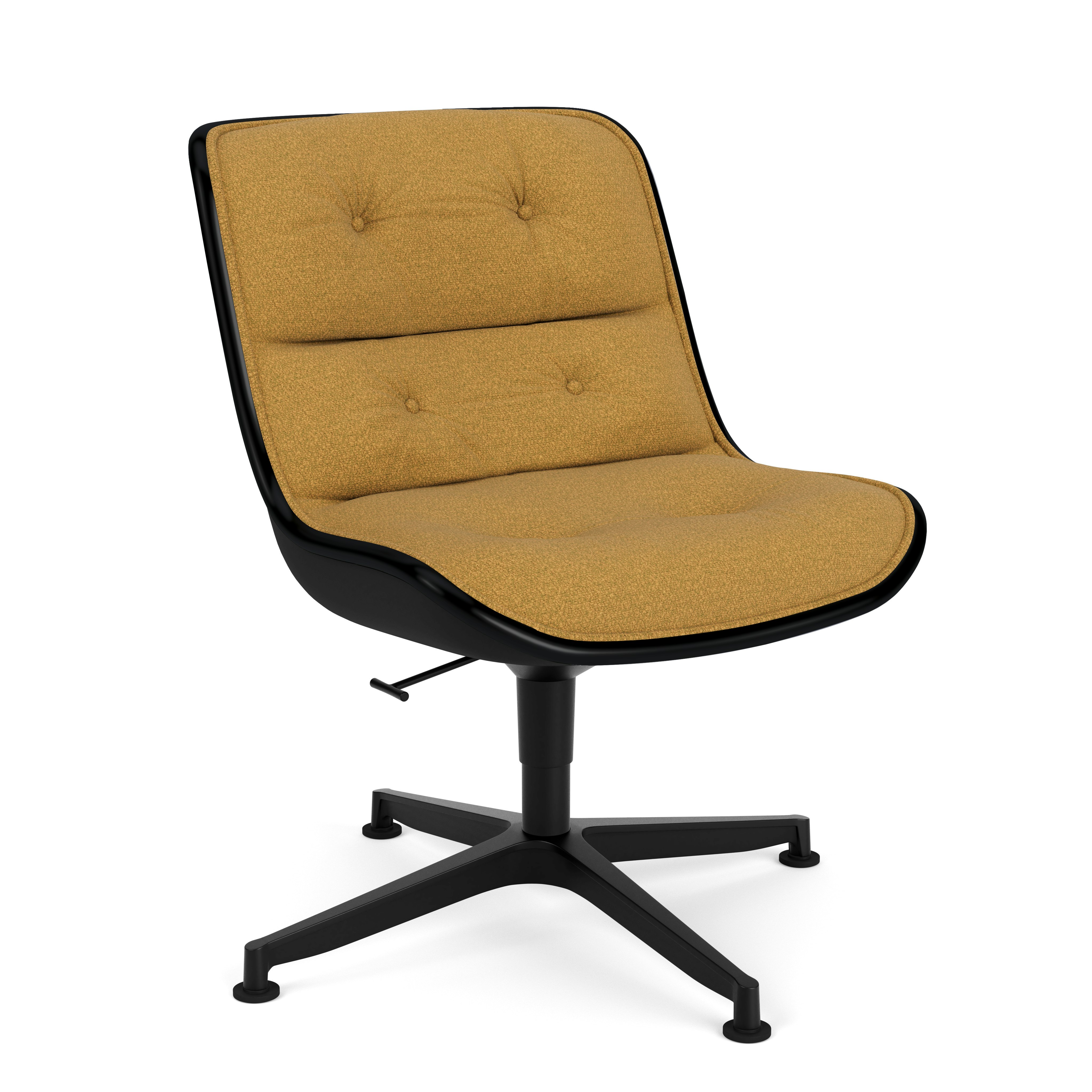 Pollock Executive Side Chair - 4 Star, Black, Classic Boucle, Yam