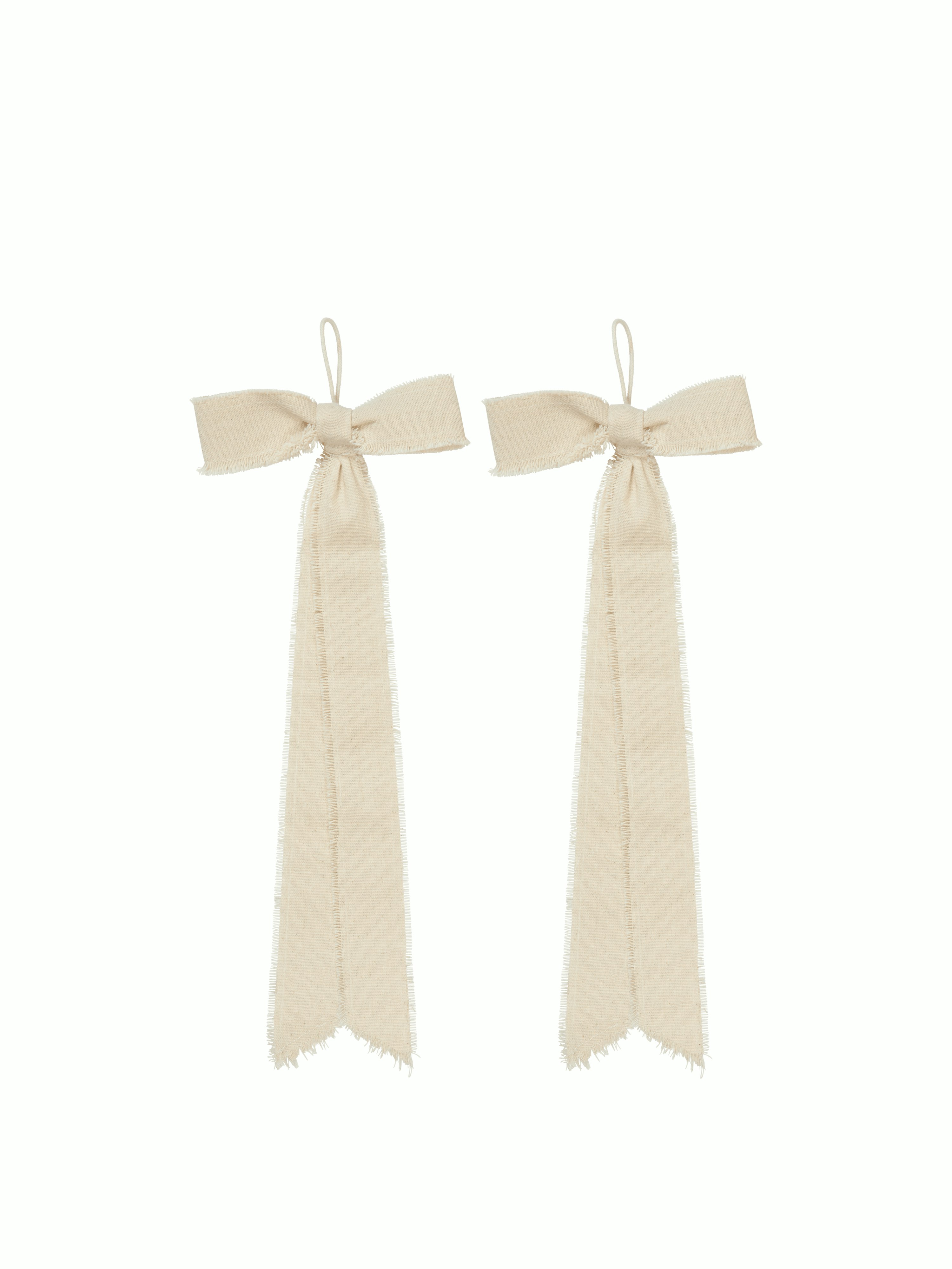A Bow Decoration, Set of 2 in Small viewed from the front.