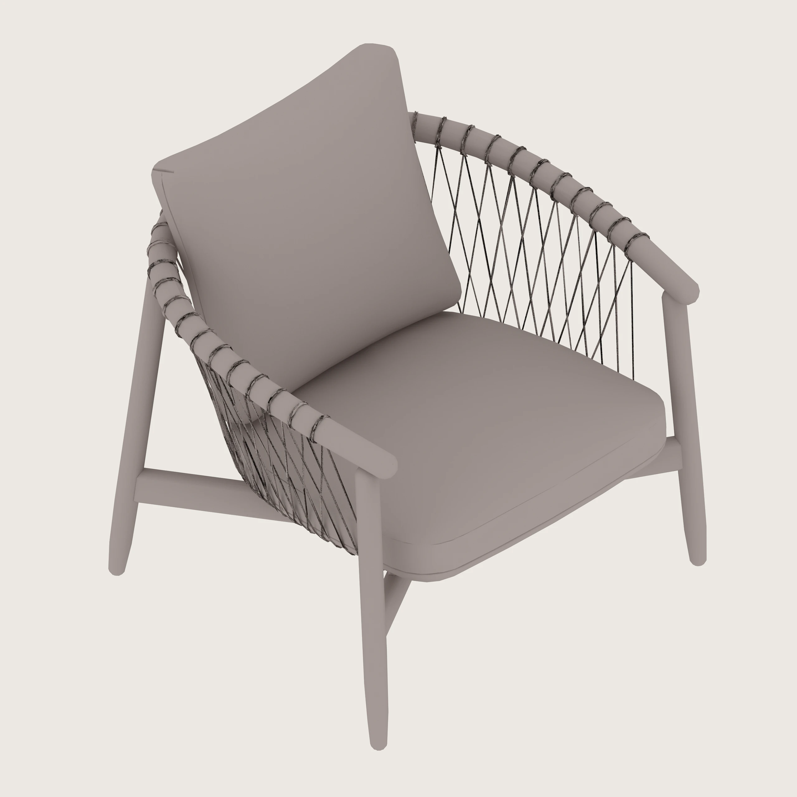 A generic rendering - Crosshatch Chair and Ottoman | Chair