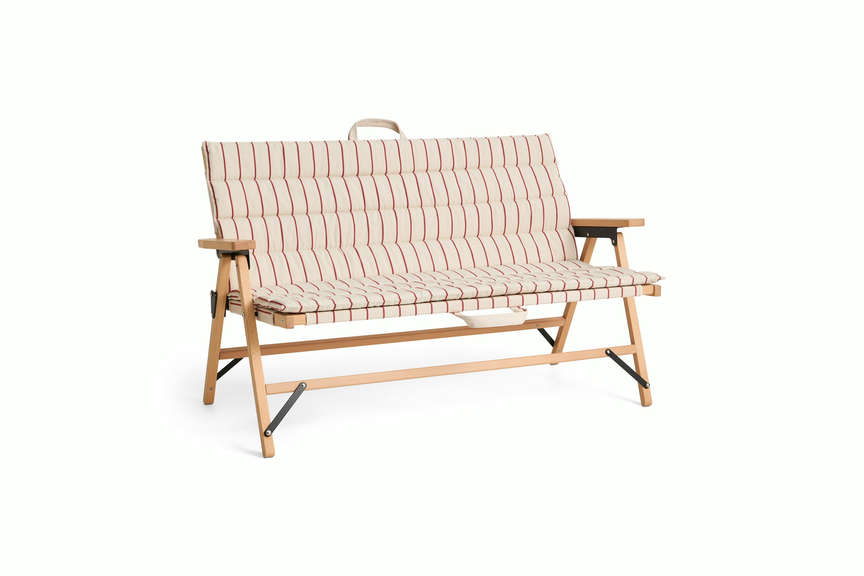 Outdoor Market Sofa Cushion - Beige With Red Stripe