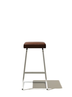 Four Seasons Barstool by Mies van der Rohe in brown leather