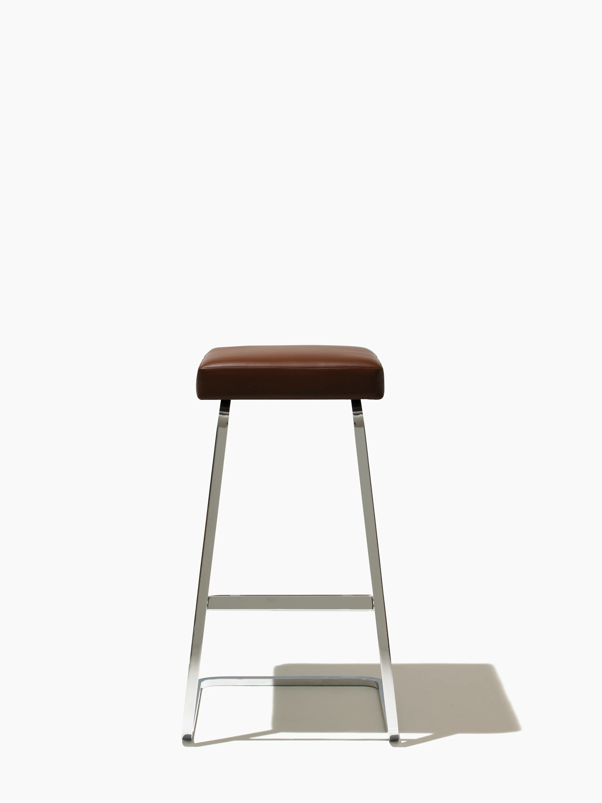 Four Seasons Barstool by Mies van der Rohe in brown leather