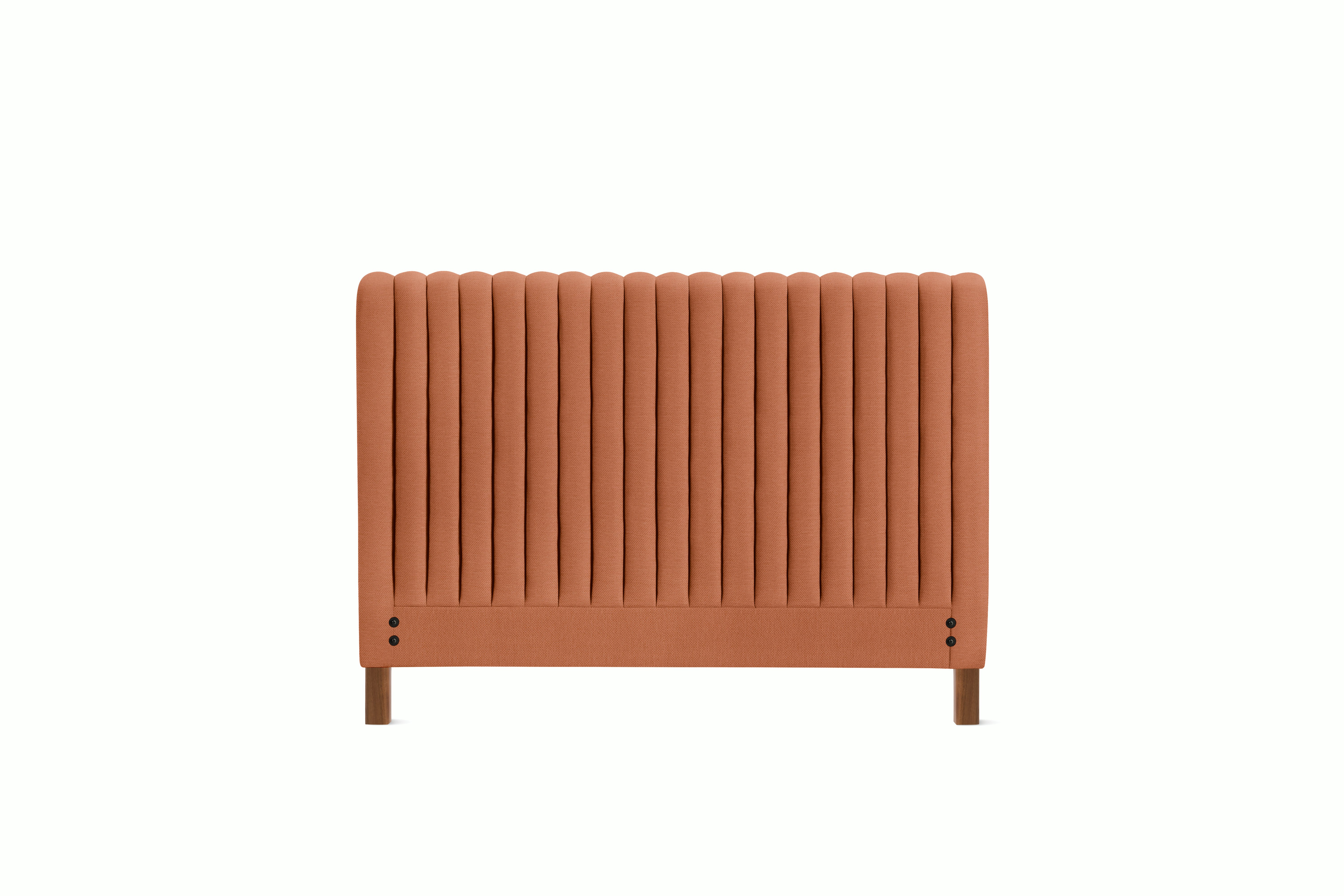 A Charlotte Headboard in Caramelized viewed from an angle.