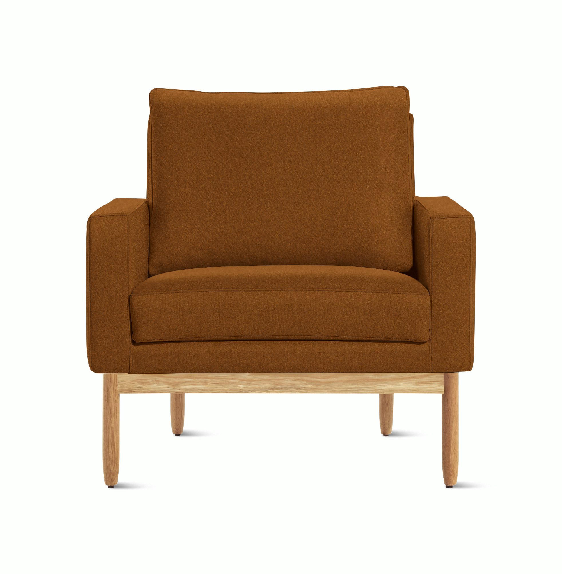 A Raleigh Armchair in Viewed from the front.