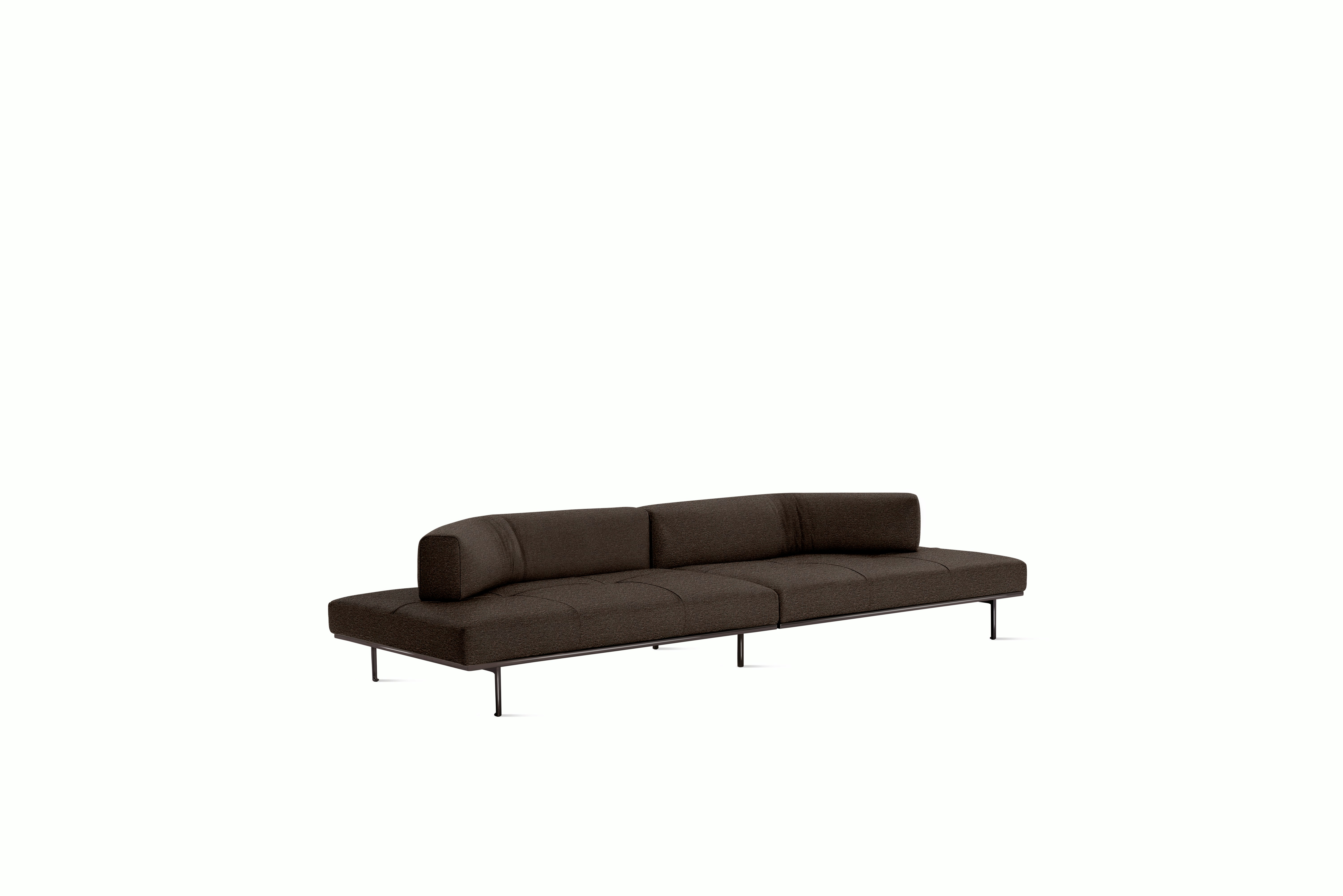 Matic Sofa - MH07 Config  Sofa,  Quilted,  Cato,  Brown,  Charcoal