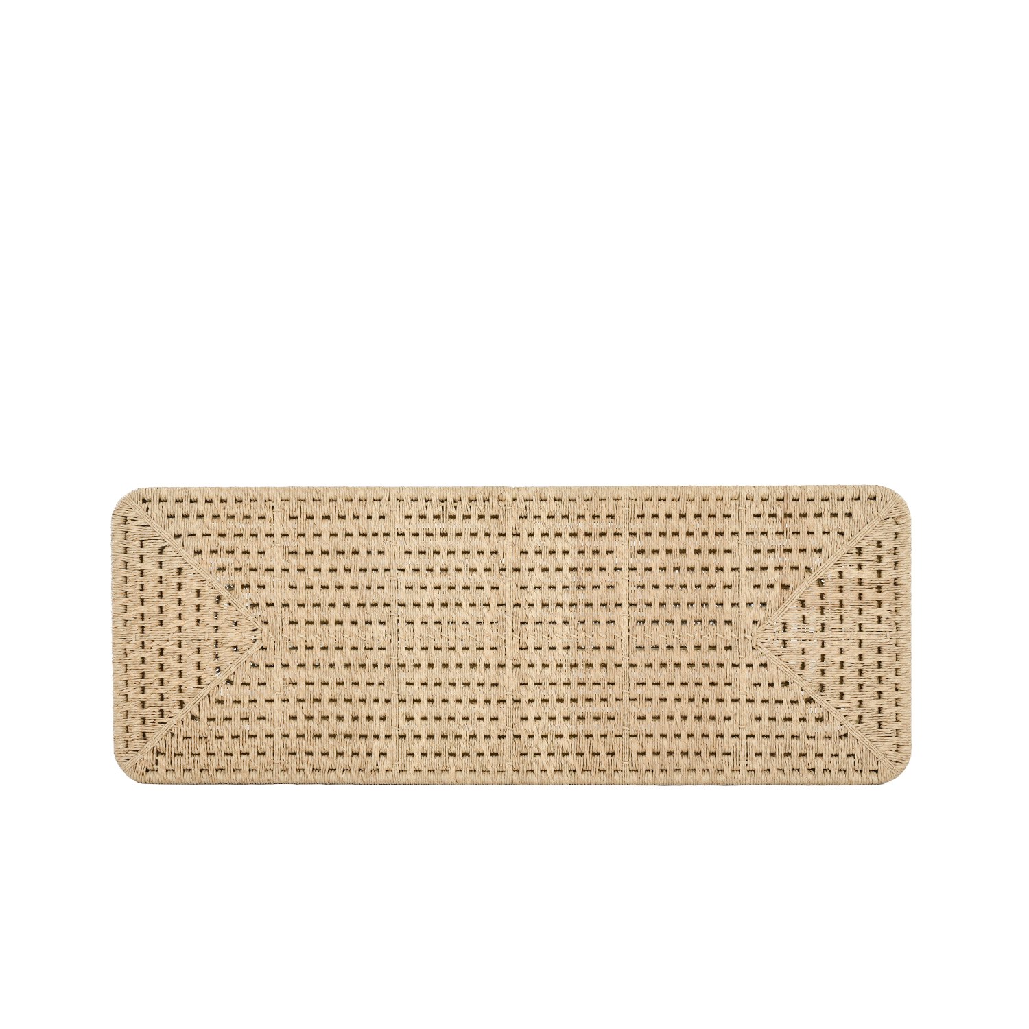 Woven Outdoor Bench - All Weather Twisted Resin Cord