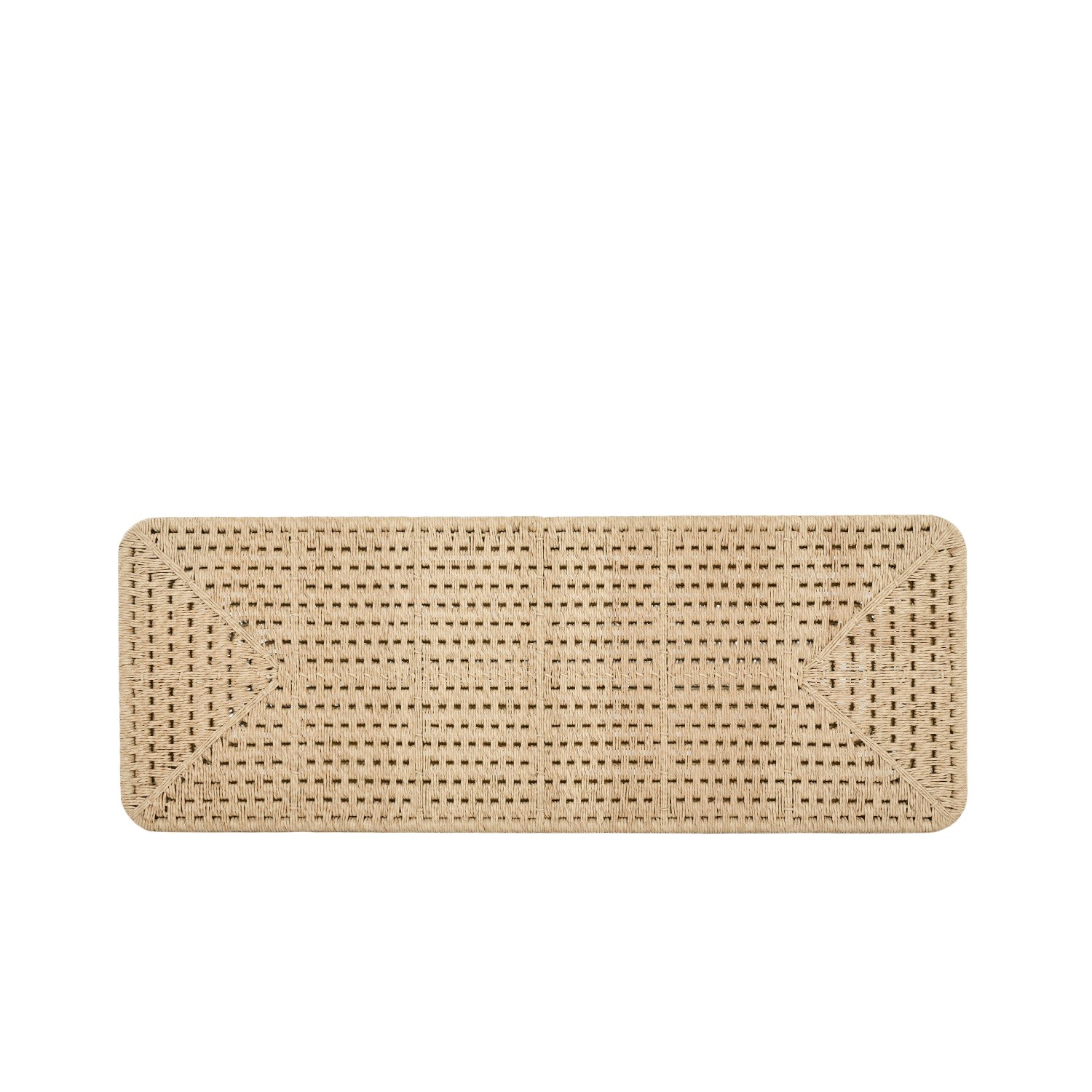 Woven Outdoor Bench - All Weather Twisted Resin Cord