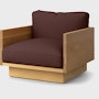 Pawson Drift Lounge Chair - Passage, Claret, White Oak