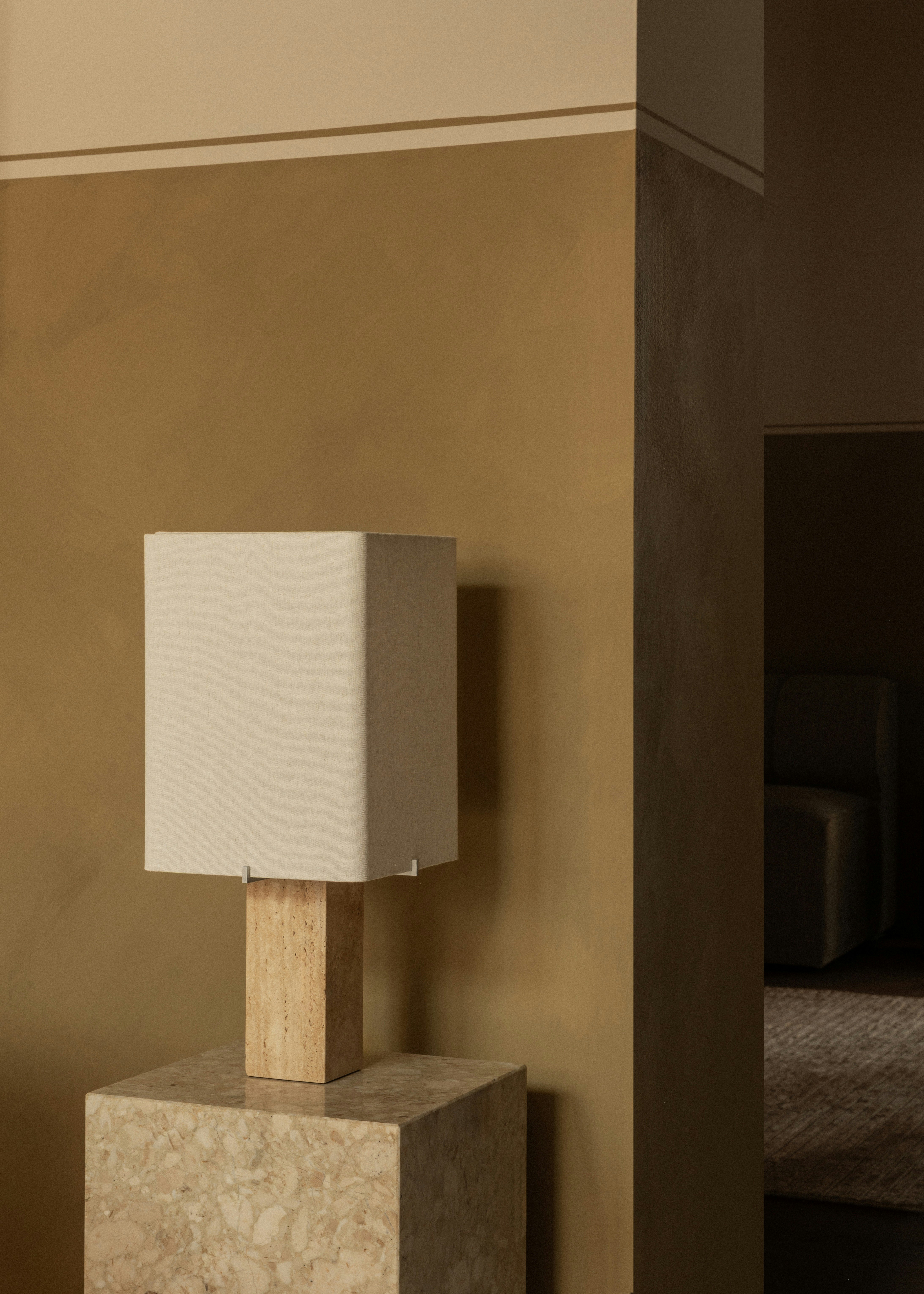 Nonna Travertine Table Lamp