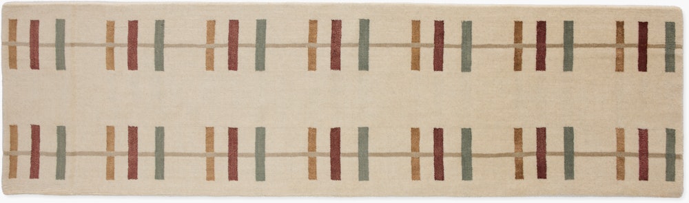 Cleo Rug - Runner, Ivory Multi Stripe